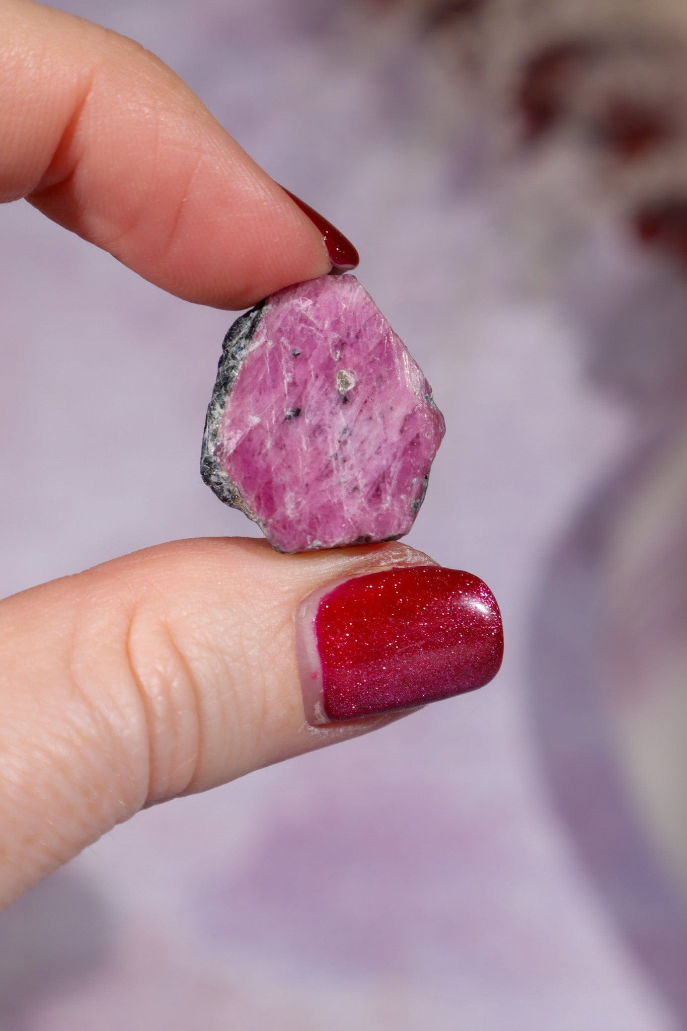Natural Hexagonal Rough Ruby 2cm Rough Crystals Tali & Loz Crystals