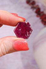 Natural Hexagonal Rough Ruby Rough Crystals Tali & Loz Crystals