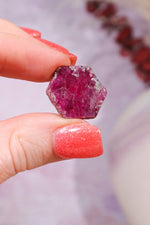Natural Hexagonal Rough Ruby Rough Crystals Tali & Loz Crystals