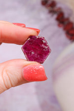 Natural Hexagonal Rough Ruby Rough Crystals Tali & Loz Crystals