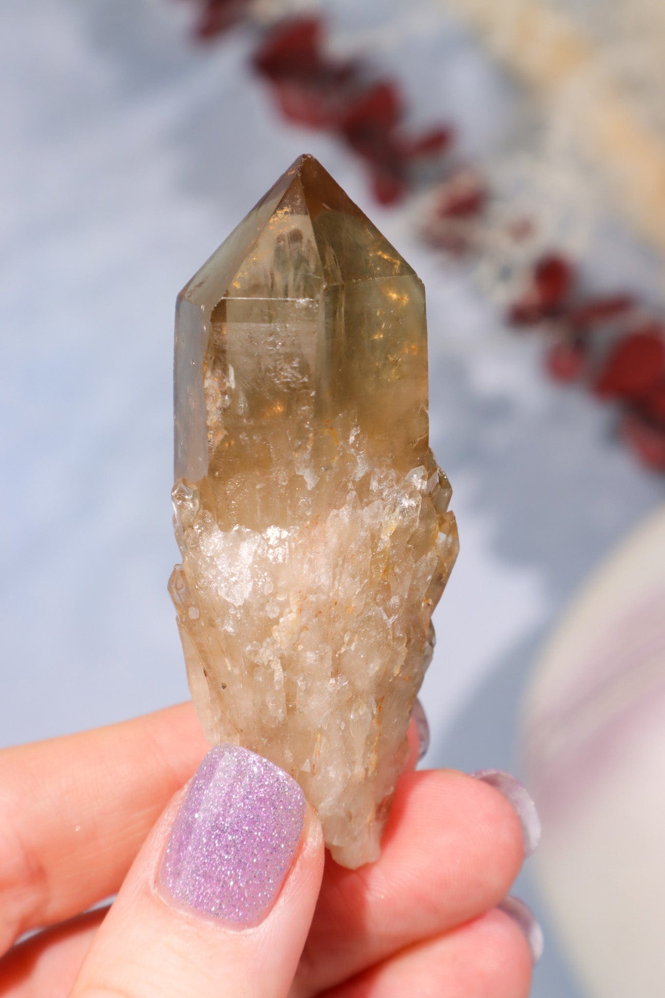 Natural Kundalini Citrine Point 6.5cm Specimen Tali & Loz Crystals