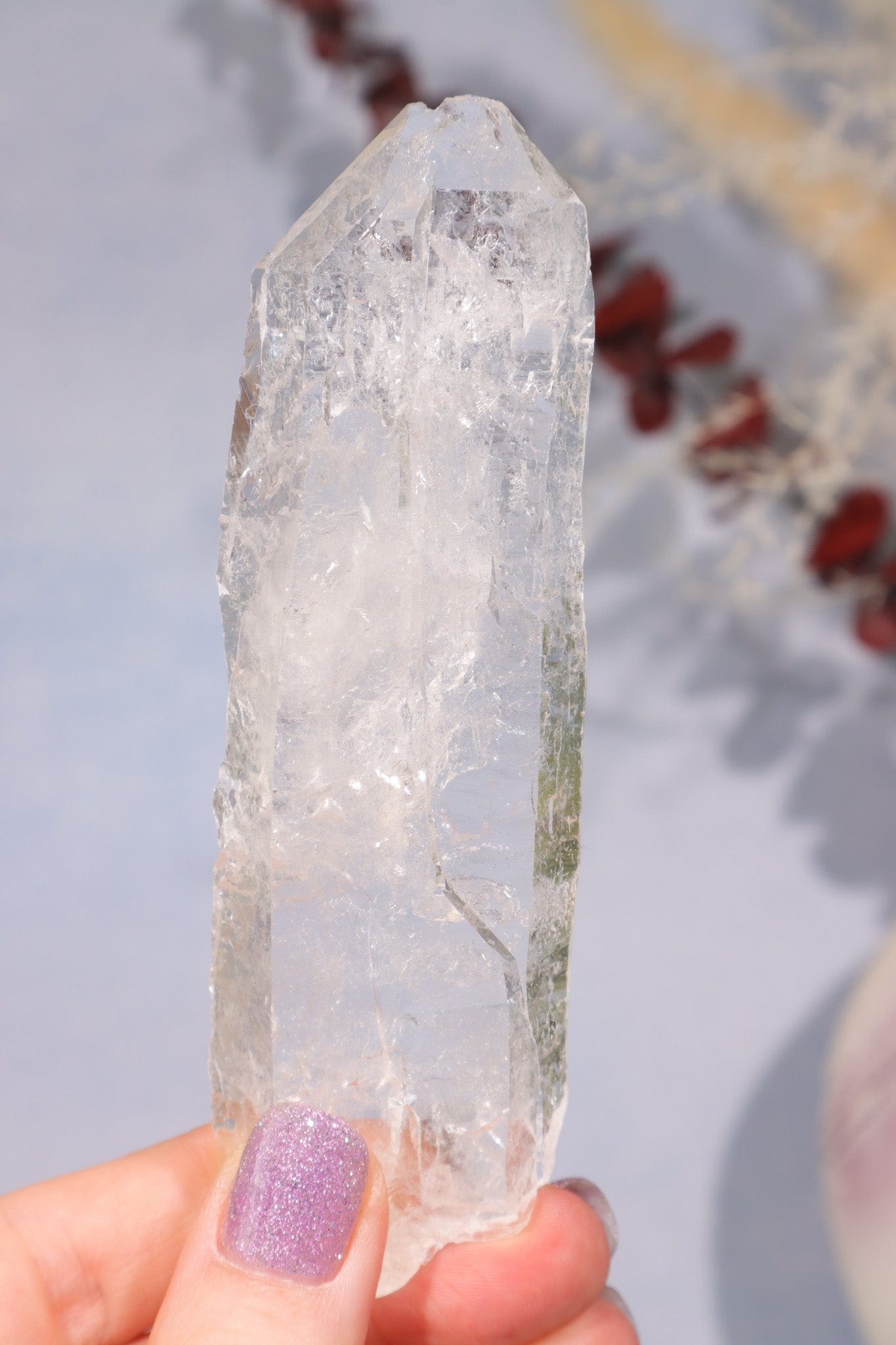 Natural Rough Clear Quartz Flat Point 11cm Points Tali & Loz Crystals