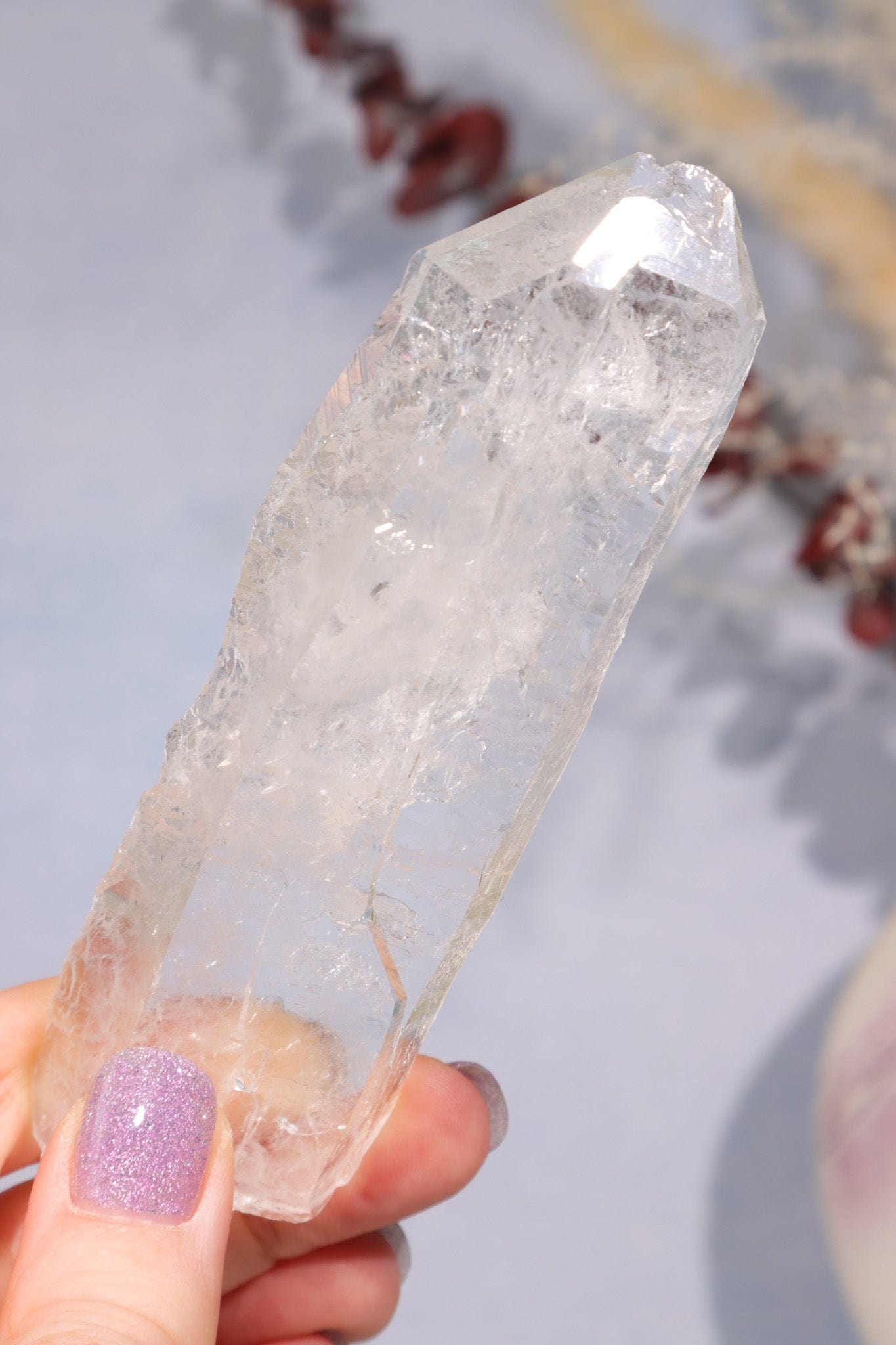 Natural Rough Clear Quartz Flat Point 11cm Points Tali & Loz Crystals