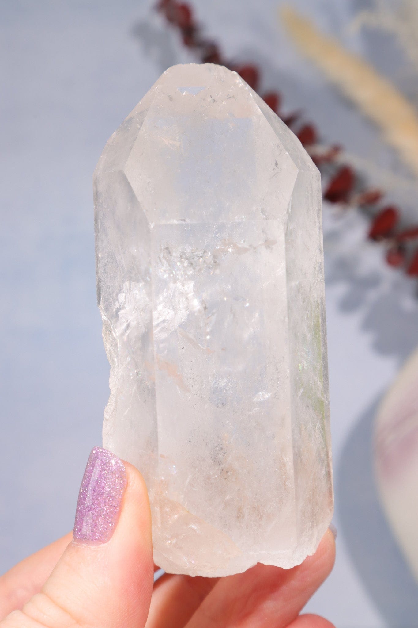 Natural Rough Clear Quartz Point 8.7cm Points Tali & Loz Crystals