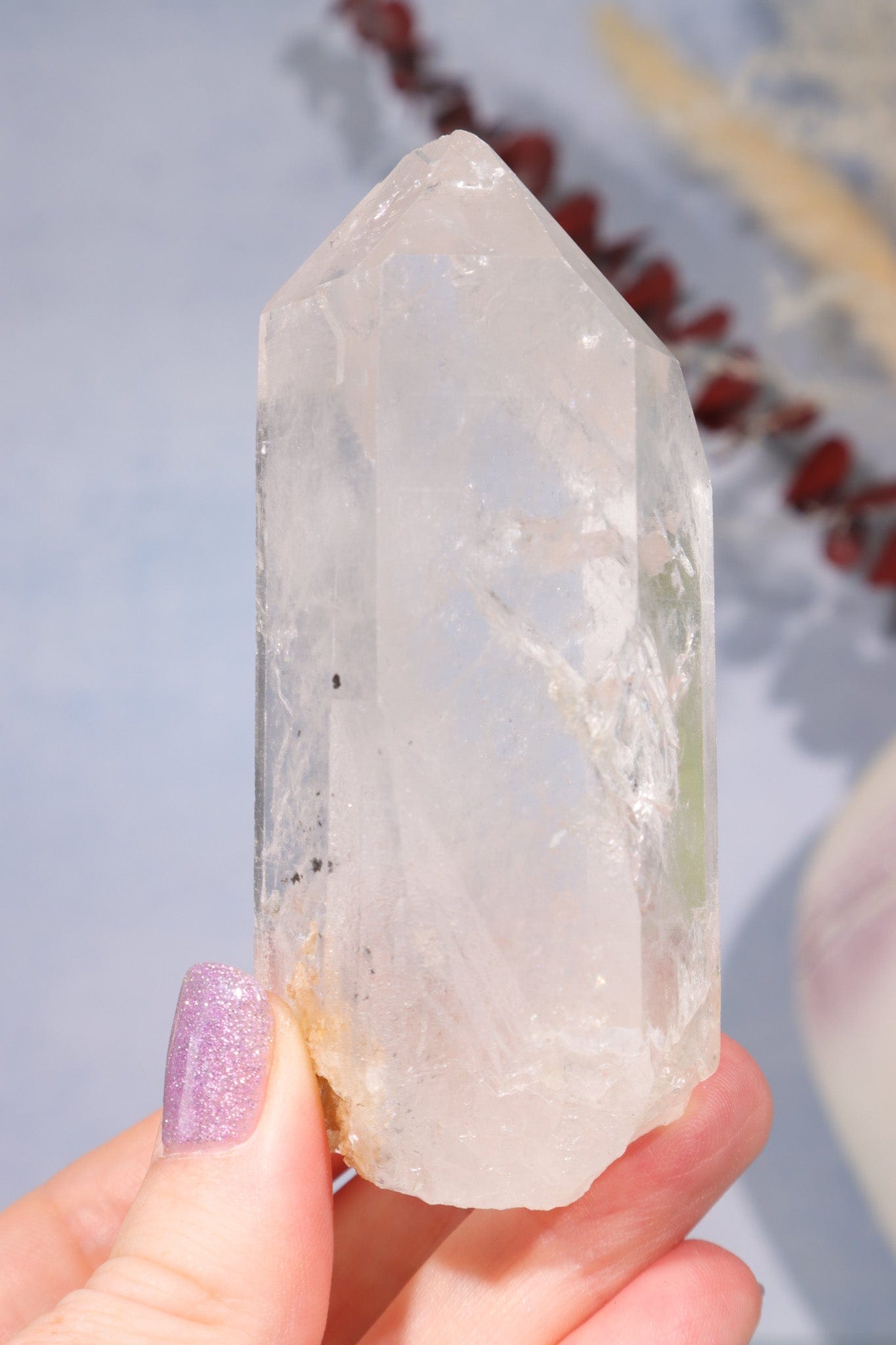 Natural Rough Clear Quartz Point 8.7cm Points Tali & Loz Crystals