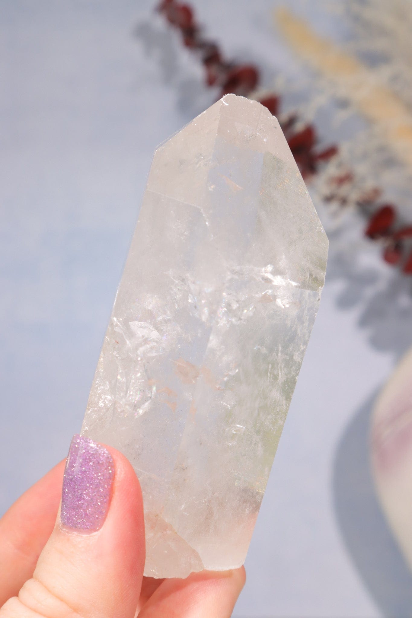 Natural Rough Clear Quartz Point 8.7cm Points Tali & Loz Crystals