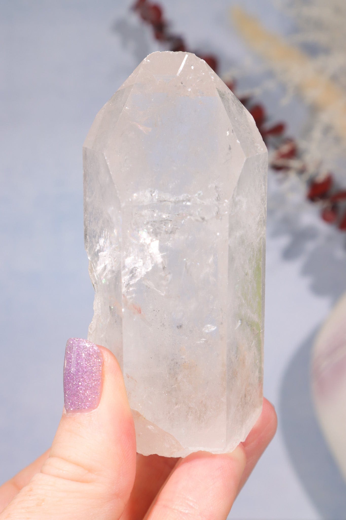 Natural Rough Clear Quartz Point 8.7cm Points Tali & Loz Crystals