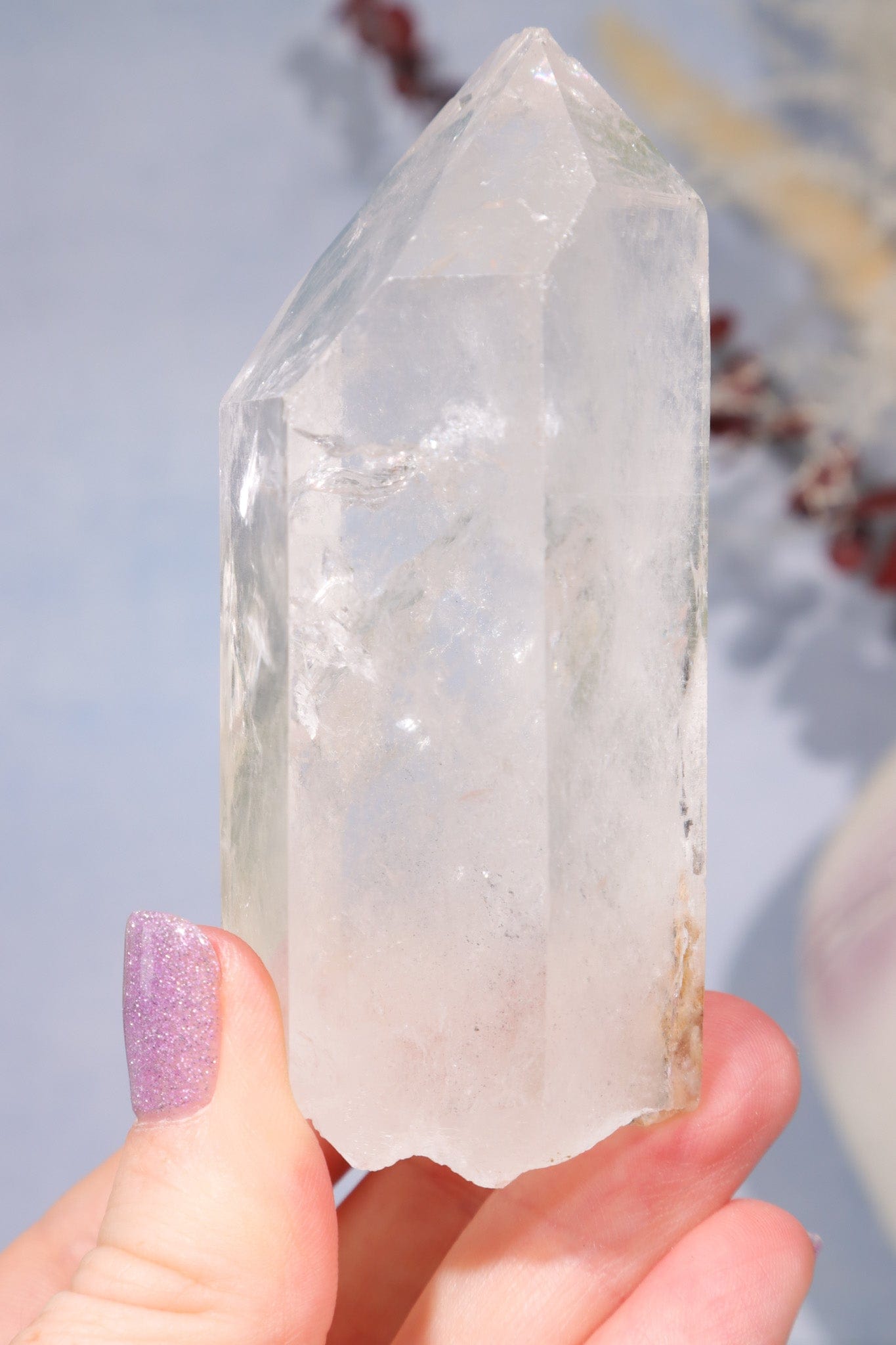 Natural Rough Clear Quartz Point 8.7cm Points Tali & Loz Crystals
