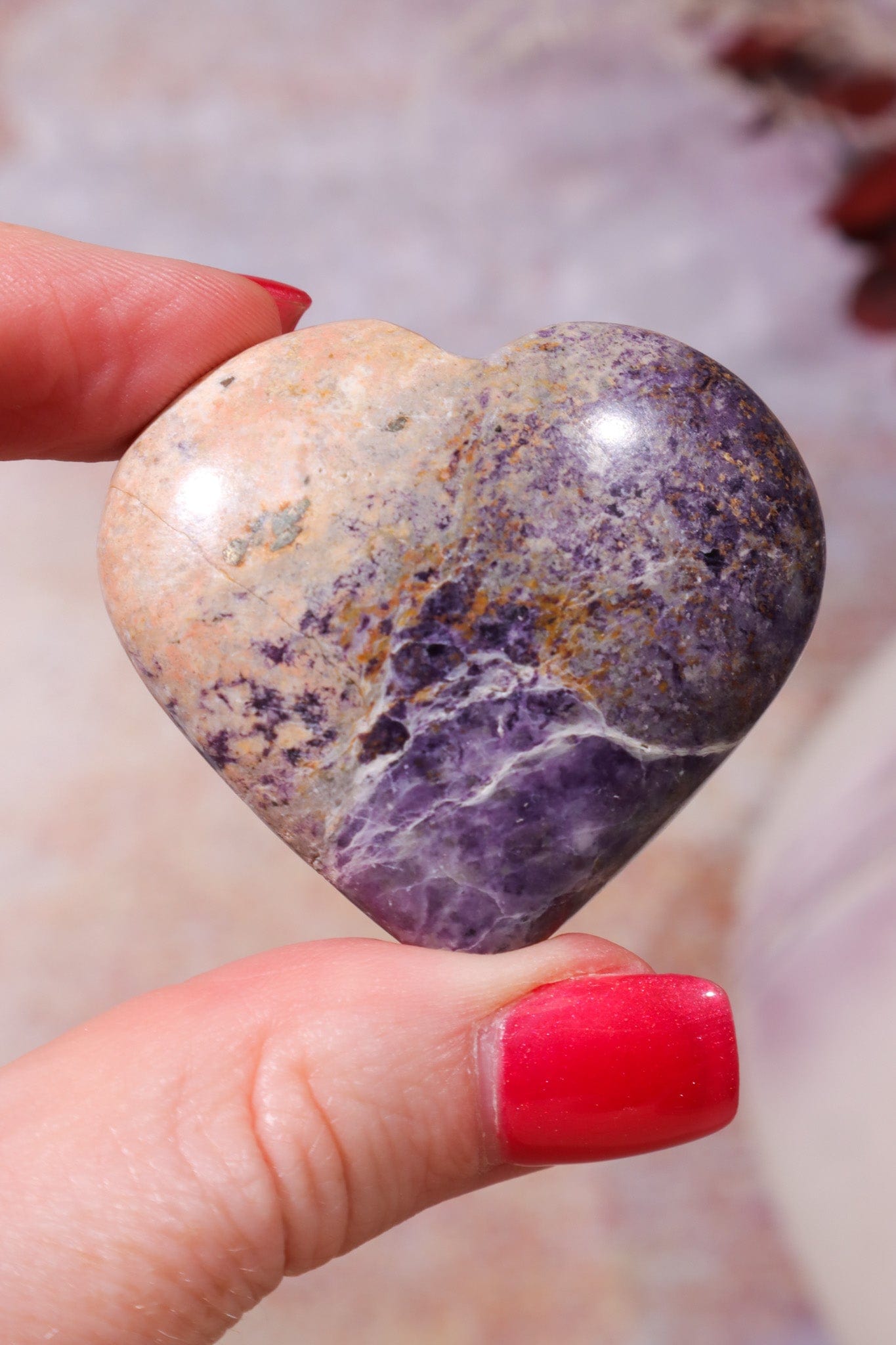 Natural Tiffany Stone Heart, Sold As Seen Hearts Tali & Loz Crystals