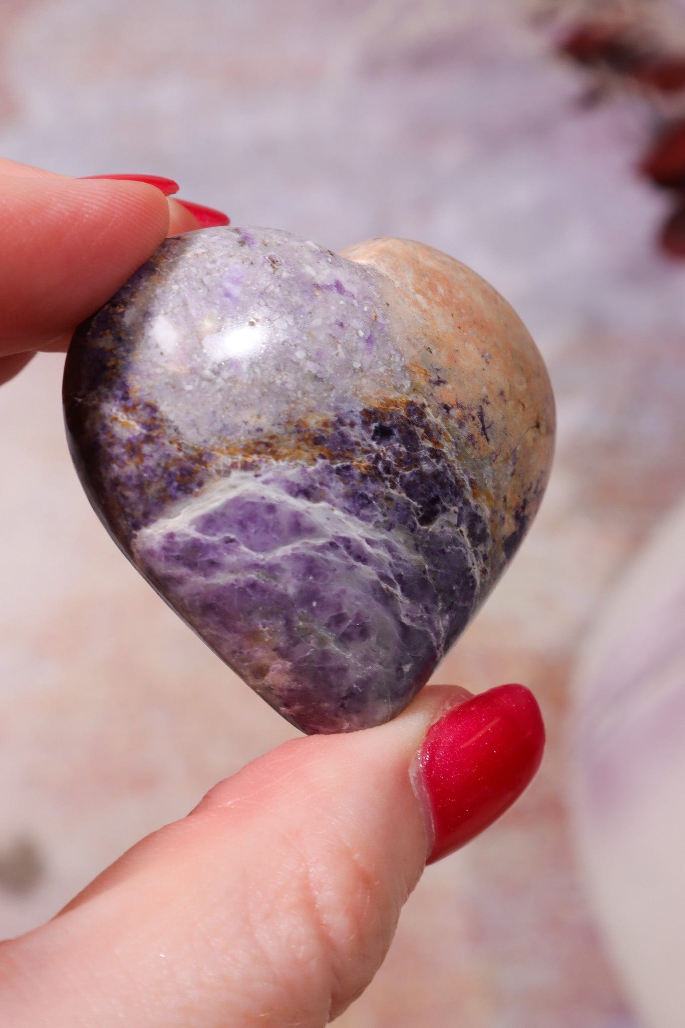 Natural Tiffany Stone Heart, Sold As Seen Hearts Tali & Loz Crystals