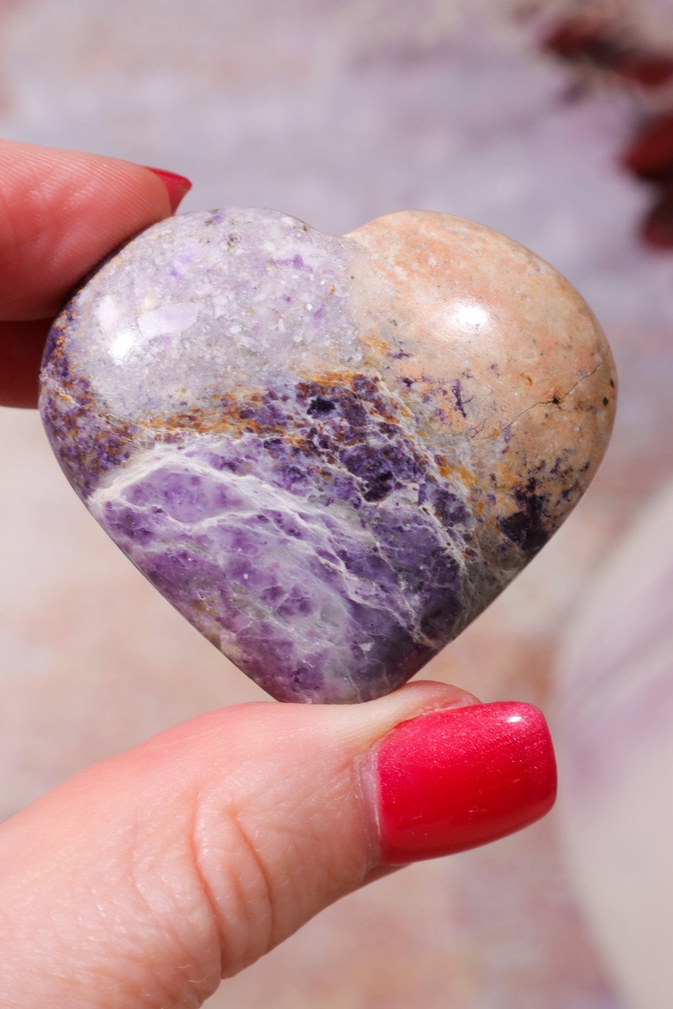 Natural Tiffany Stone Heart, Sold As Seen Hearts Tali & Loz Crystals