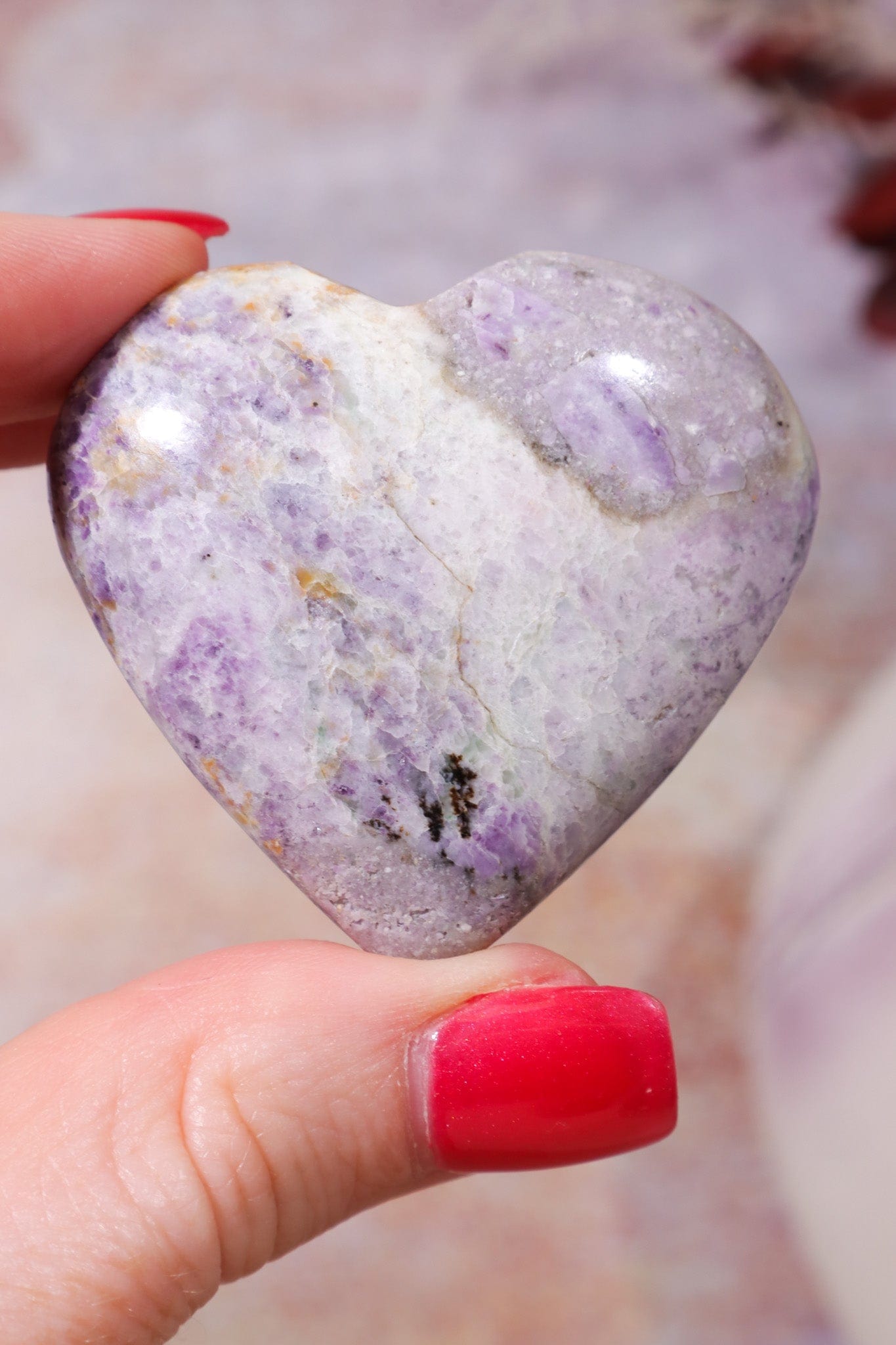 Natural Tiffany Stone Heart, Sold As Seen Hearts Tali & Loz Crystals