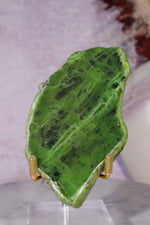Nephrite Jade Slice | 103g | British Columbia, Canada Mineral Specimen Tali & Loz Crystals