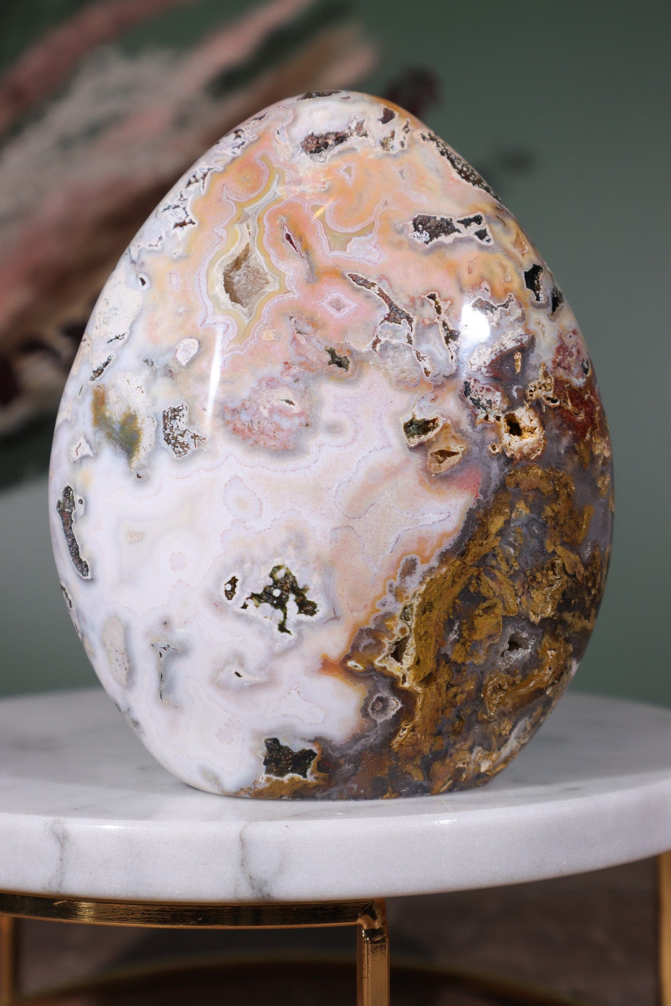 Ocean Jasper Freeform 11.3cm Eggs Tali & Loz Crystals