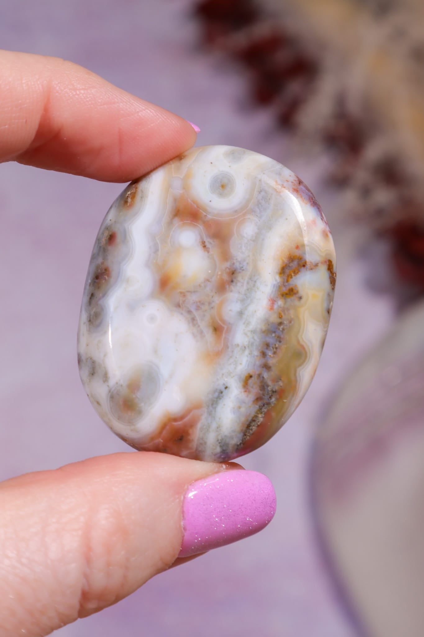 Ocean Jasper Palmstone | 4.3cm | Madagascar Palmstones Tali & Loz Crystals