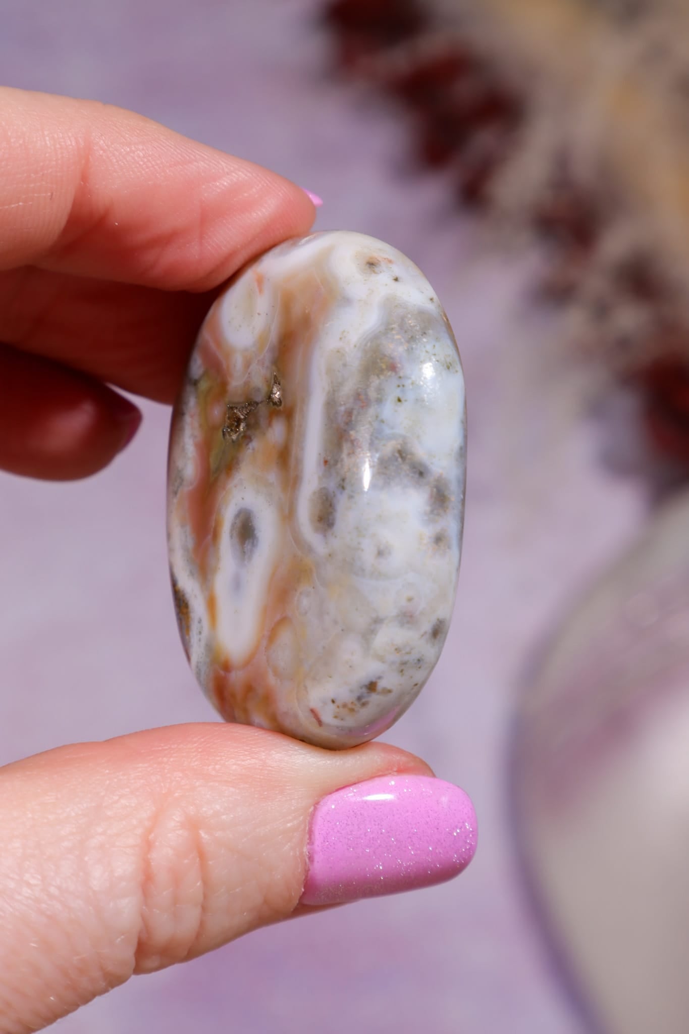 Ocean Jasper Palmstone | 4.3cm | Madagascar Palmstones Tali & Loz Crystals