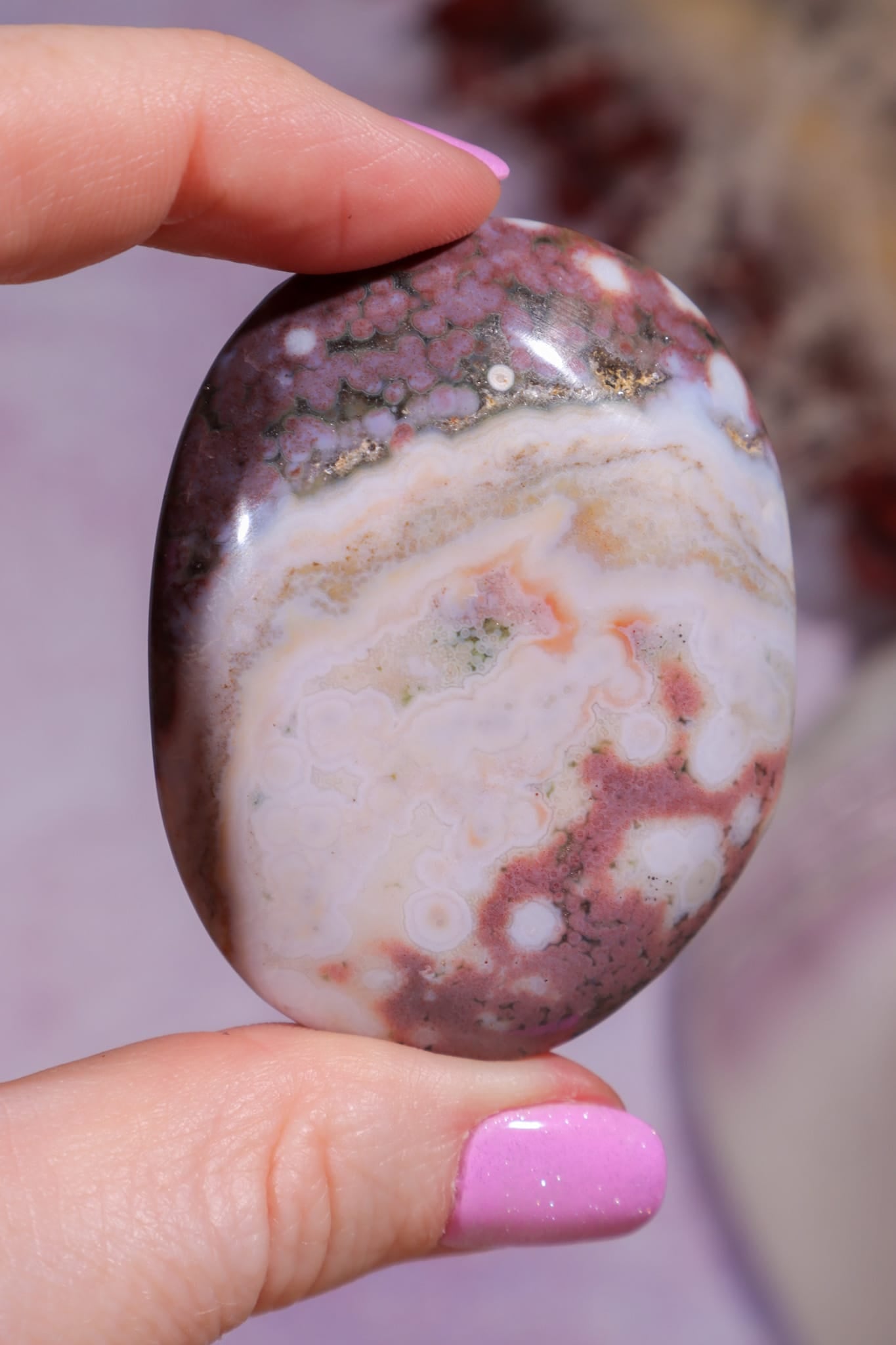 Ocean Jasper Palmstone | 5.4cm | Madagascar Palmstones Tali & Loz Crystals