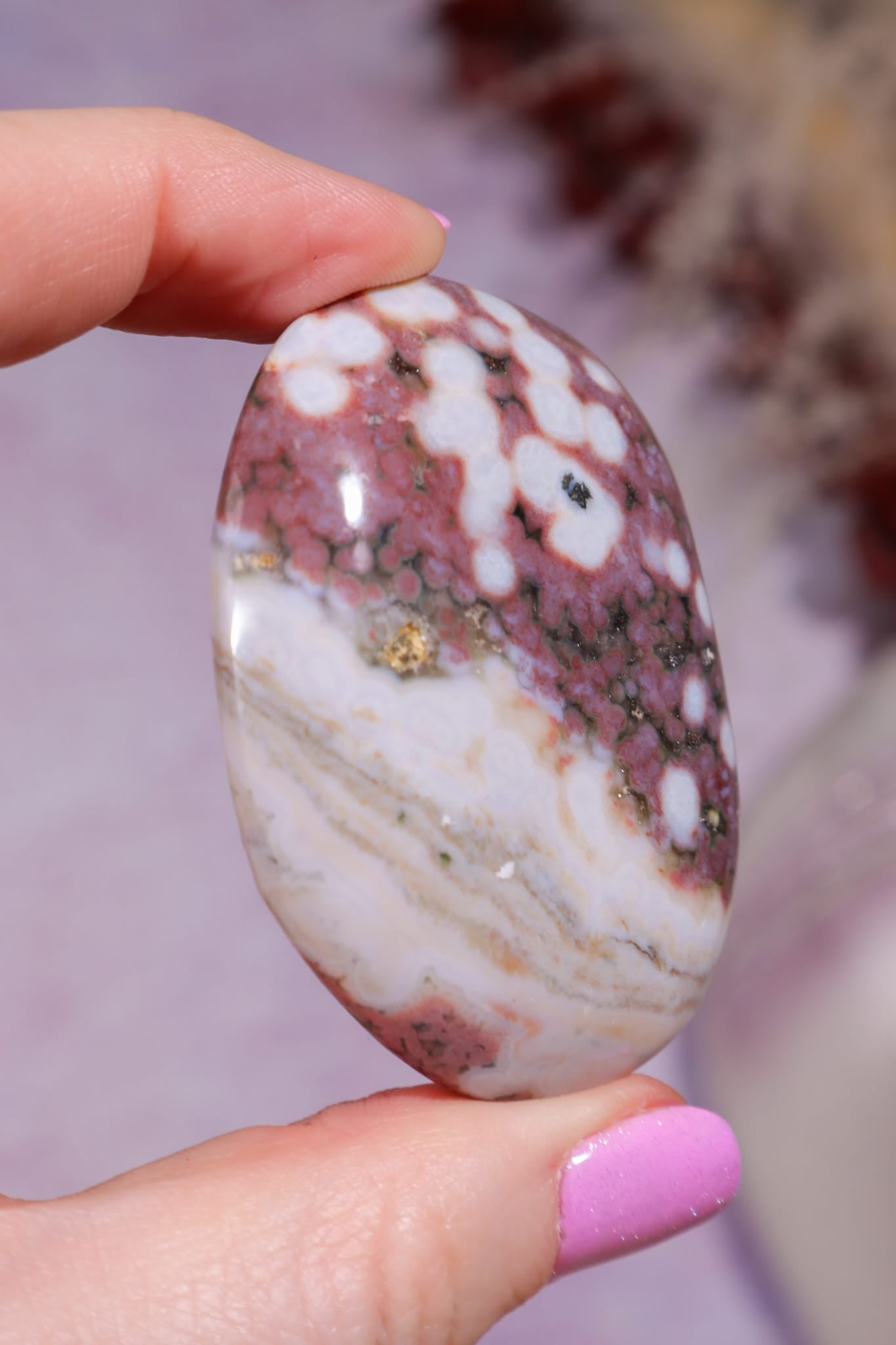 Ocean Jasper Palmstone | 5.4cm | Madagascar Palmstones Tali & Loz Crystals