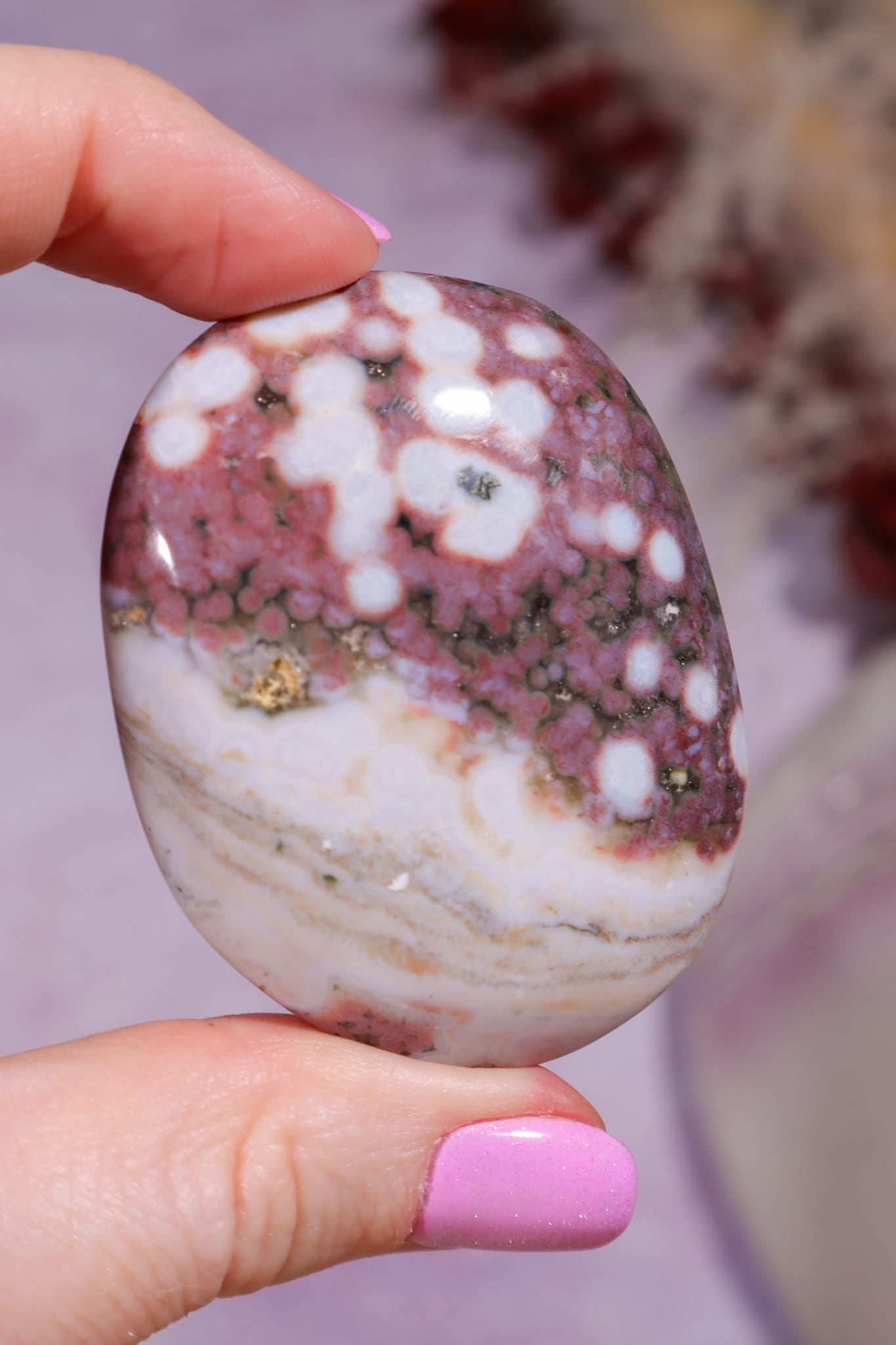 Ocean Jasper Palmstone | 5.4cm | Madagascar Palmstones Tali & Loz Crystals