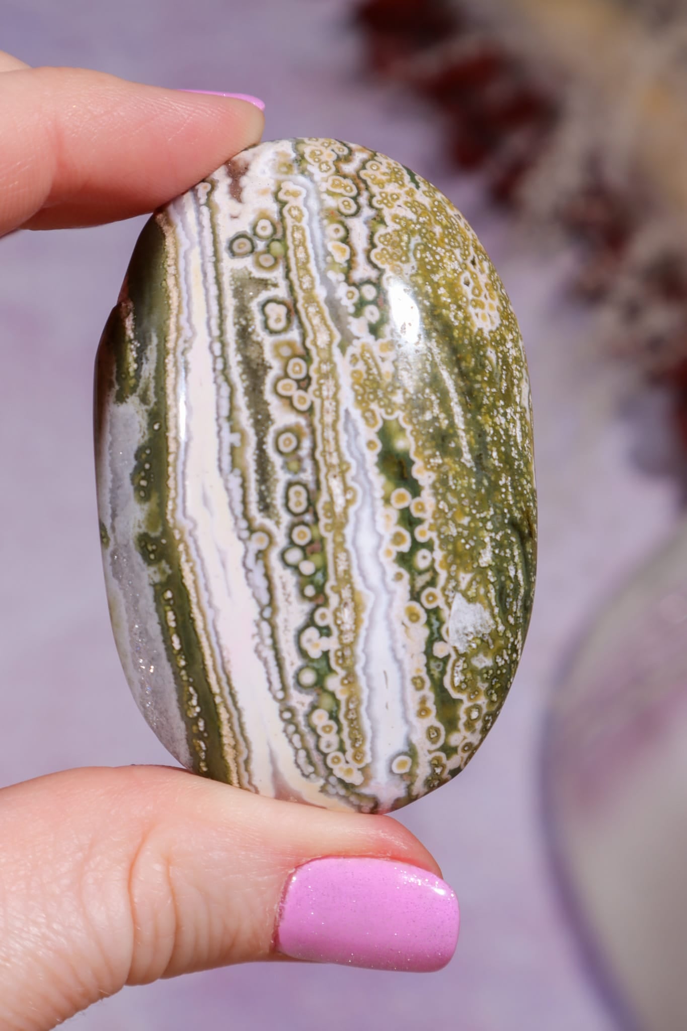 Ocean Jasper Palmstone | 5.8cm | Madagascar Palmstones Tali & Loz Crystals