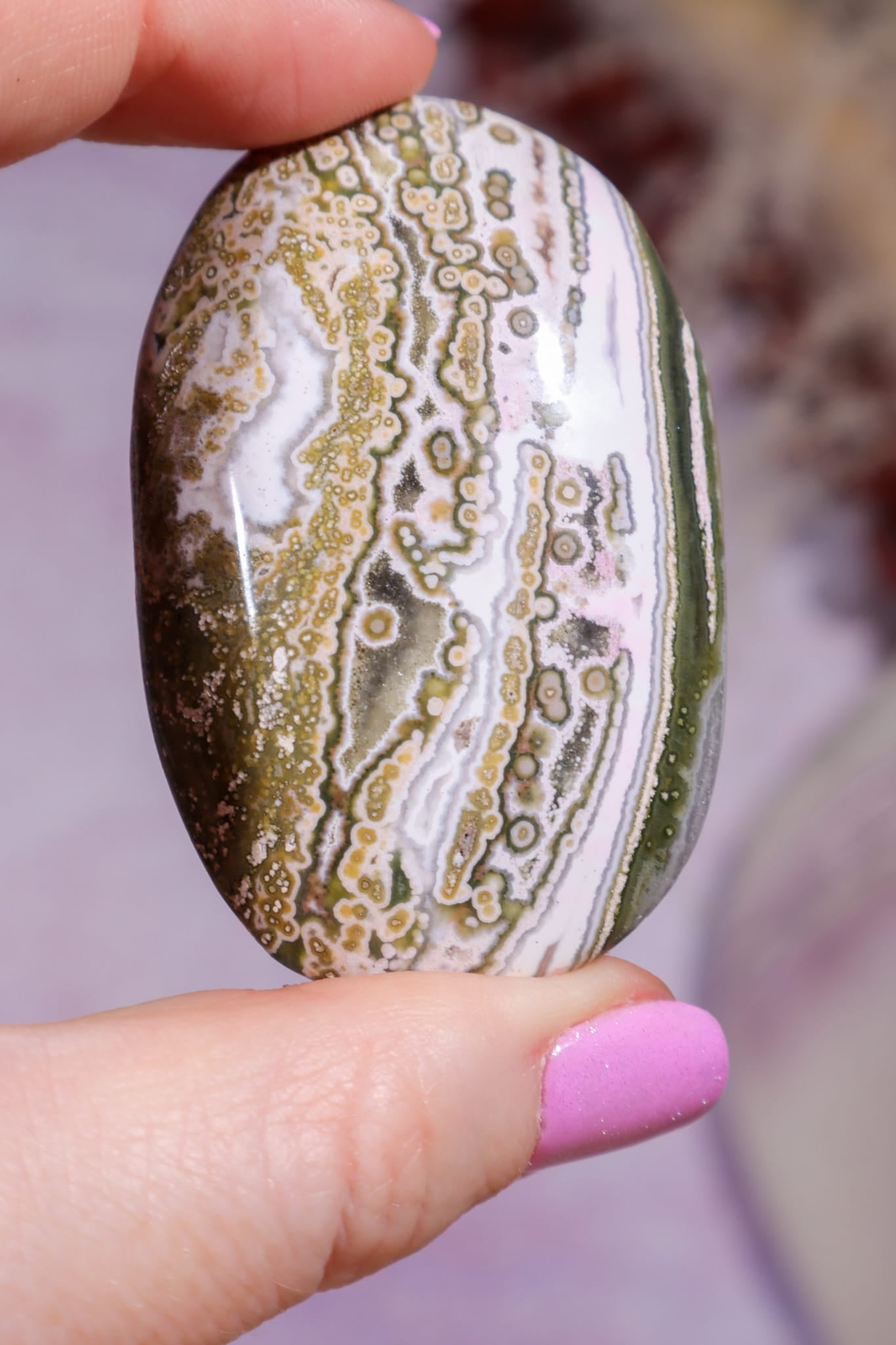 Ocean Jasper Palmstone | 5.8cm | Madagascar Palmstones Tali & Loz Crystals