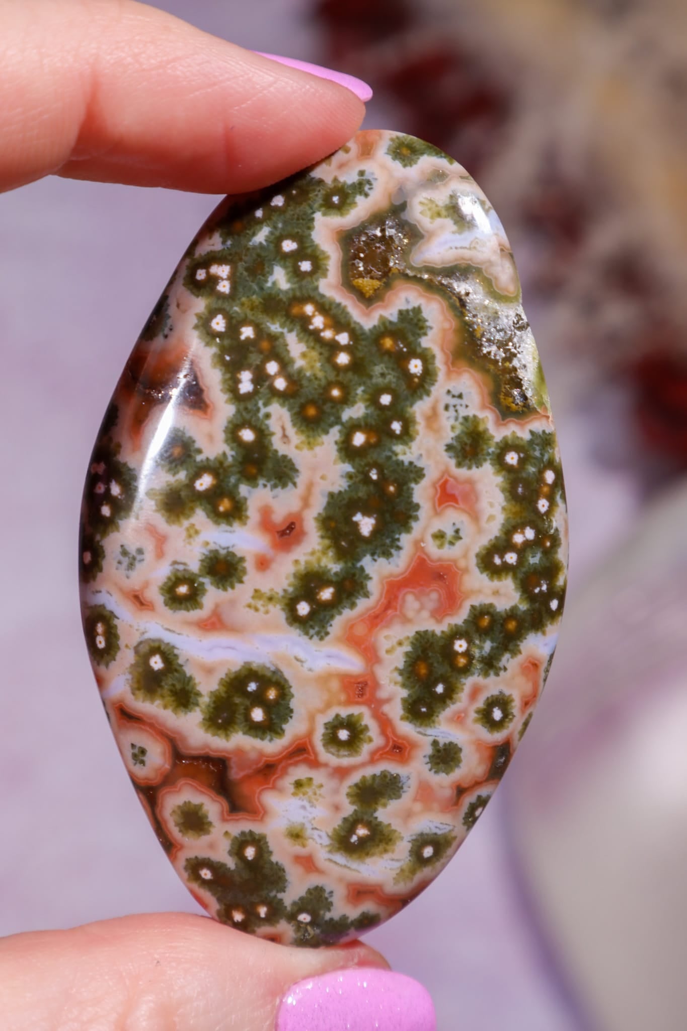 Ocean Jasper Palmstone | 6.2cm | Madagascar Palmstones Tali & Loz Crystals