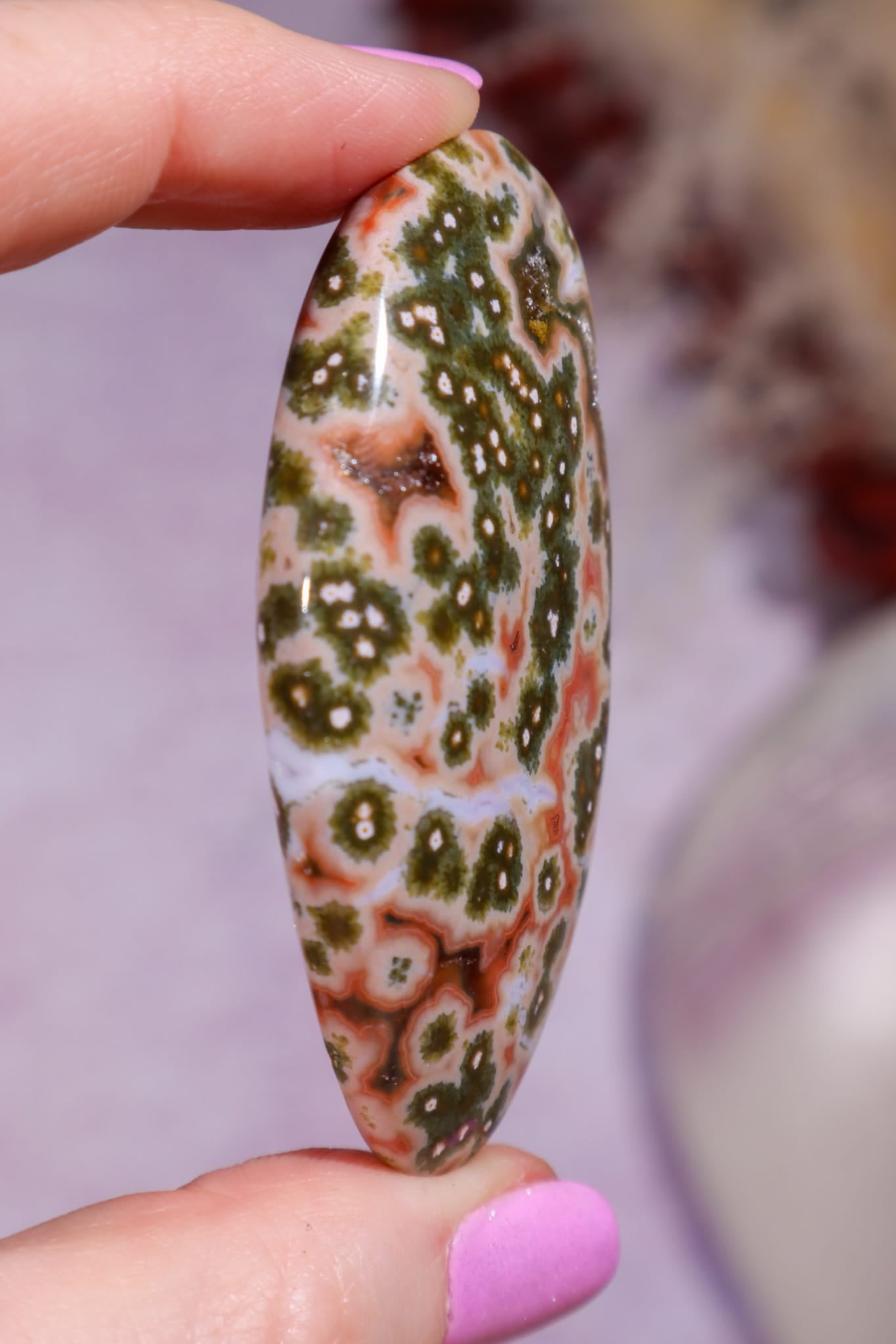 Ocean Jasper Palmstone | 6.2cm | Madagascar Palmstones Tali & Loz Crystals