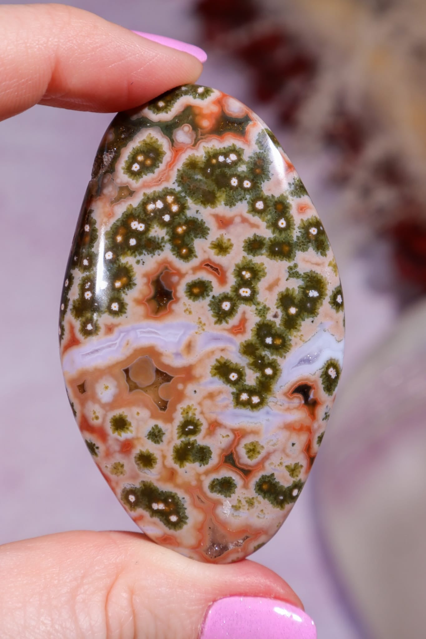 Ocean Jasper Palmstone | 6.2cm | Madagascar Palmstones Tali & Loz Crystals
