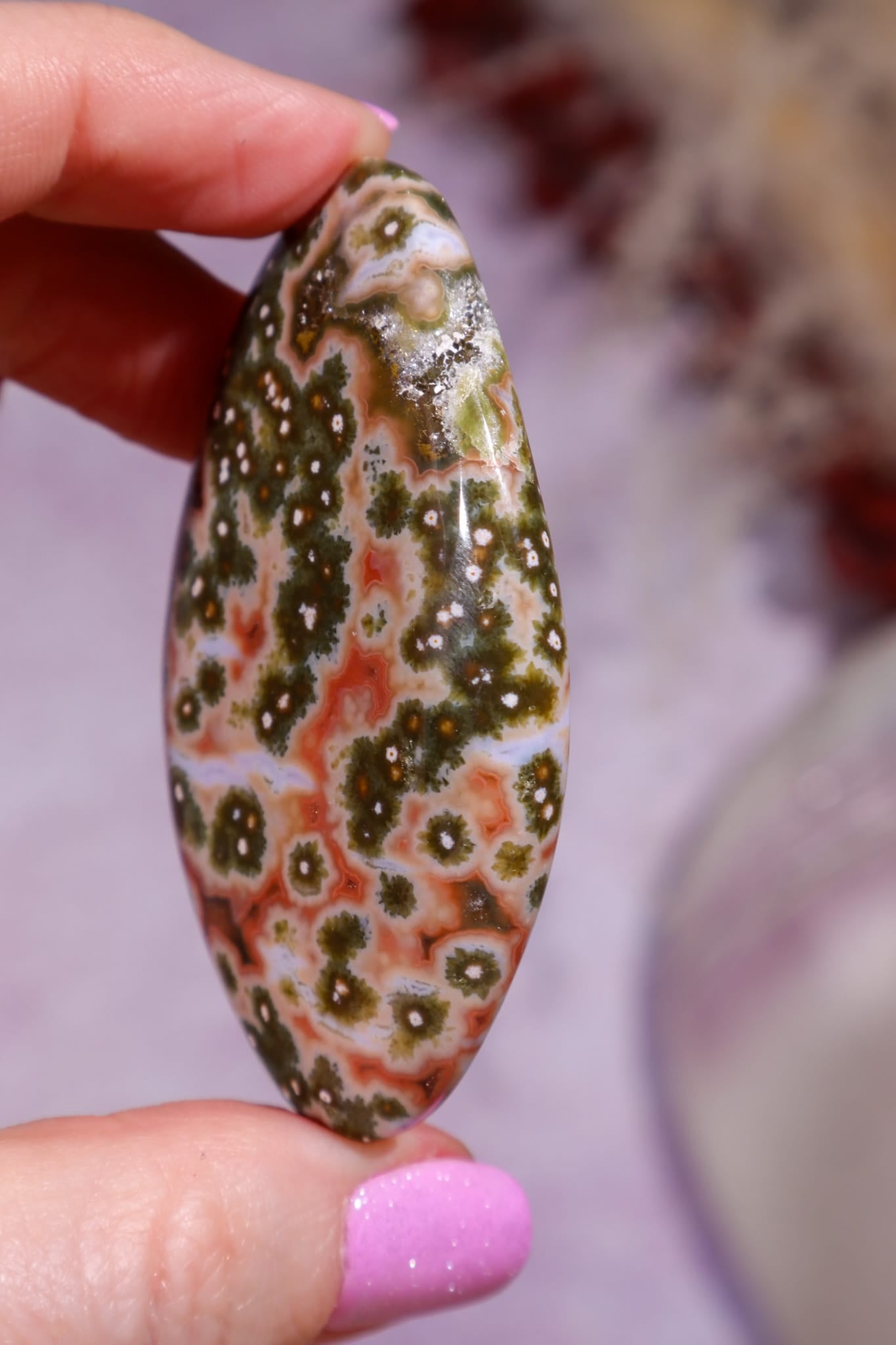 Ocean Jasper Palmstone | 6.2cm | Madagascar Palmstones Tali & Loz Crystals