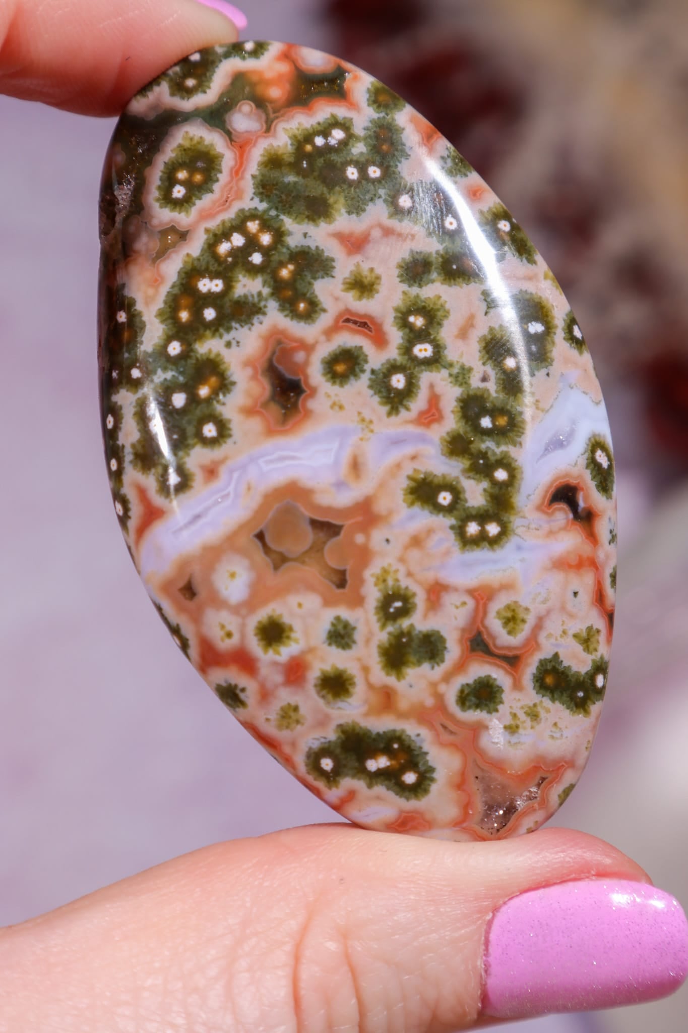 Ocean Jasper Palmstone | 6.2cm | Madagascar Palmstones Tali & Loz Crystals