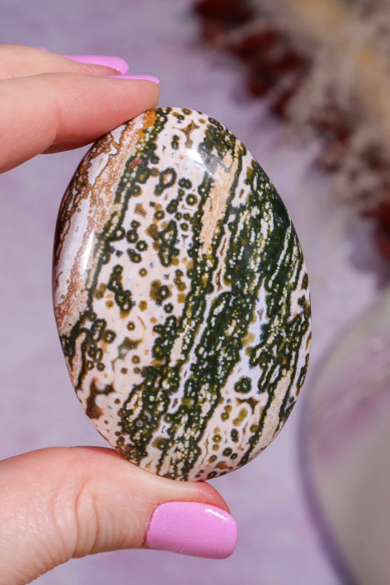 Ocean Jasper Palmstone | 6.2cm | Madagascar Palmstones Tali & Loz Crystals