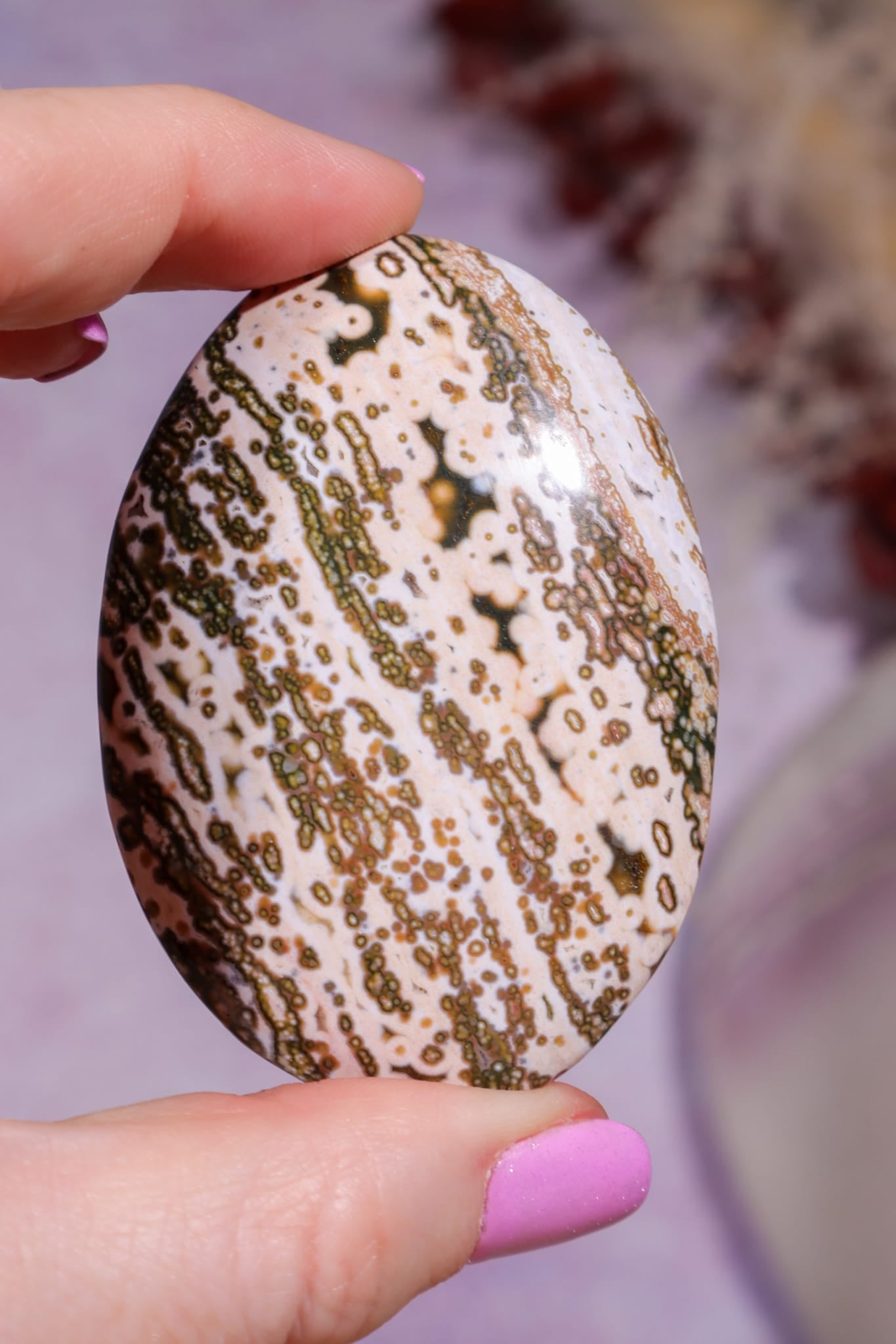 Ocean Jasper Palmstone | 6.2cm | Madagascar Palmstones Tali & Loz Crystals