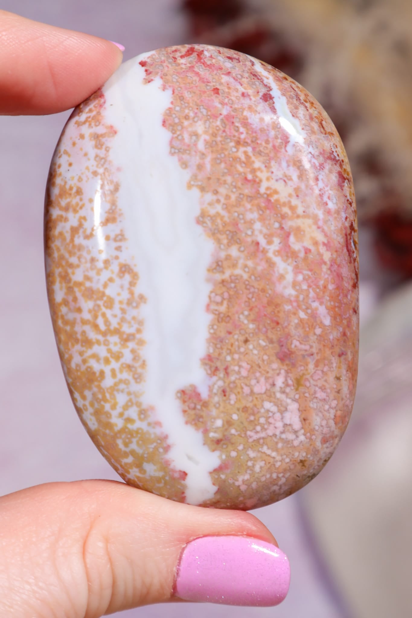 Ocean Jasper Palmstone | 6.3cm | Madagascar Palmstones Tali & Loz Crystals