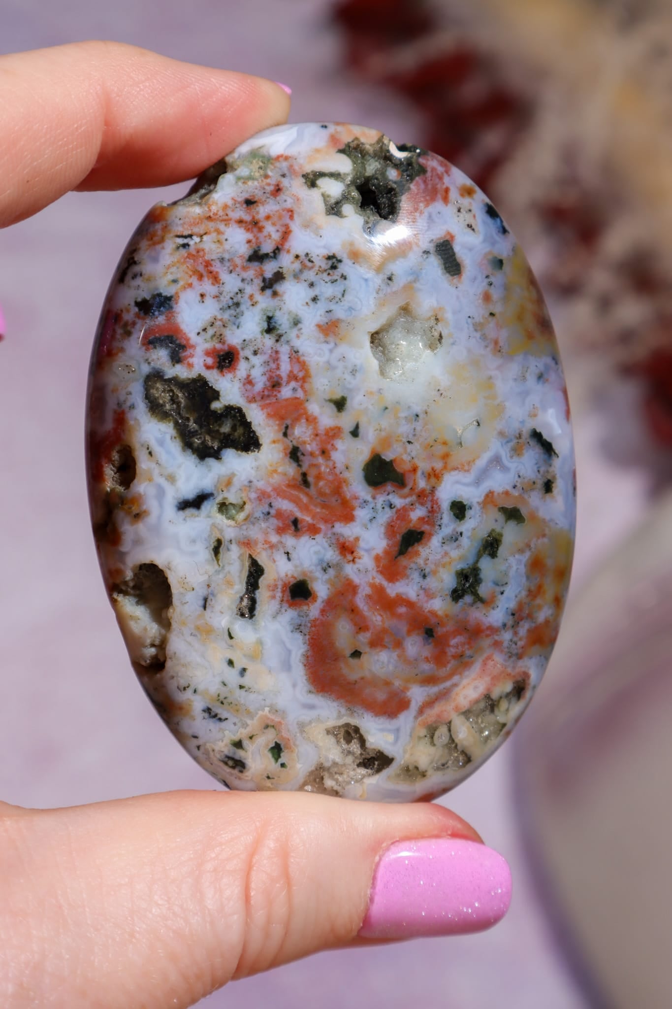 Ocean Jasper Palmstone | 6.7cm | Madagascar Palmstones Tali & Loz Crystals