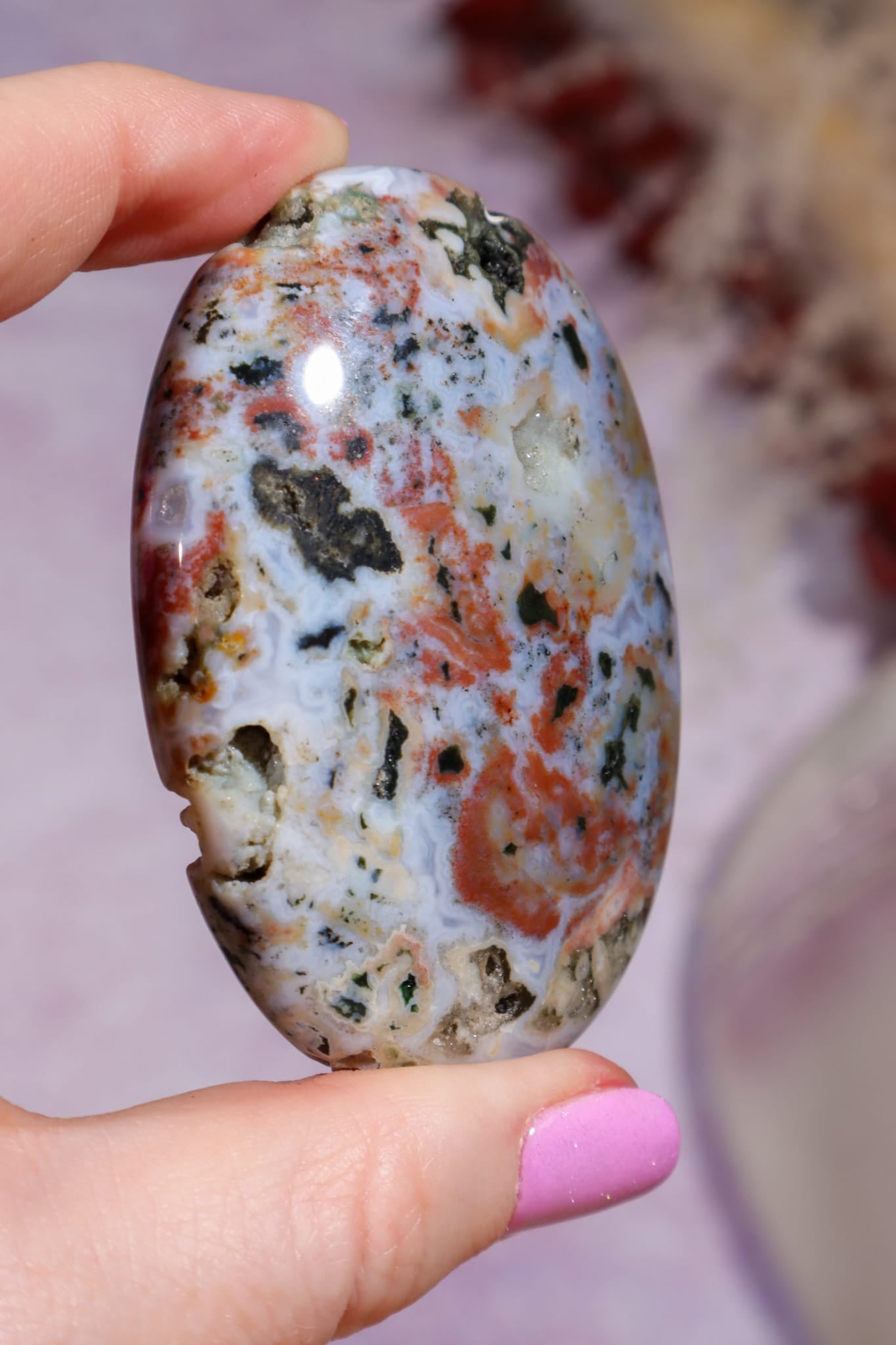 Ocean Jasper Palmstone | 6.7cm | Madagascar Palmstones Tali & Loz Crystals