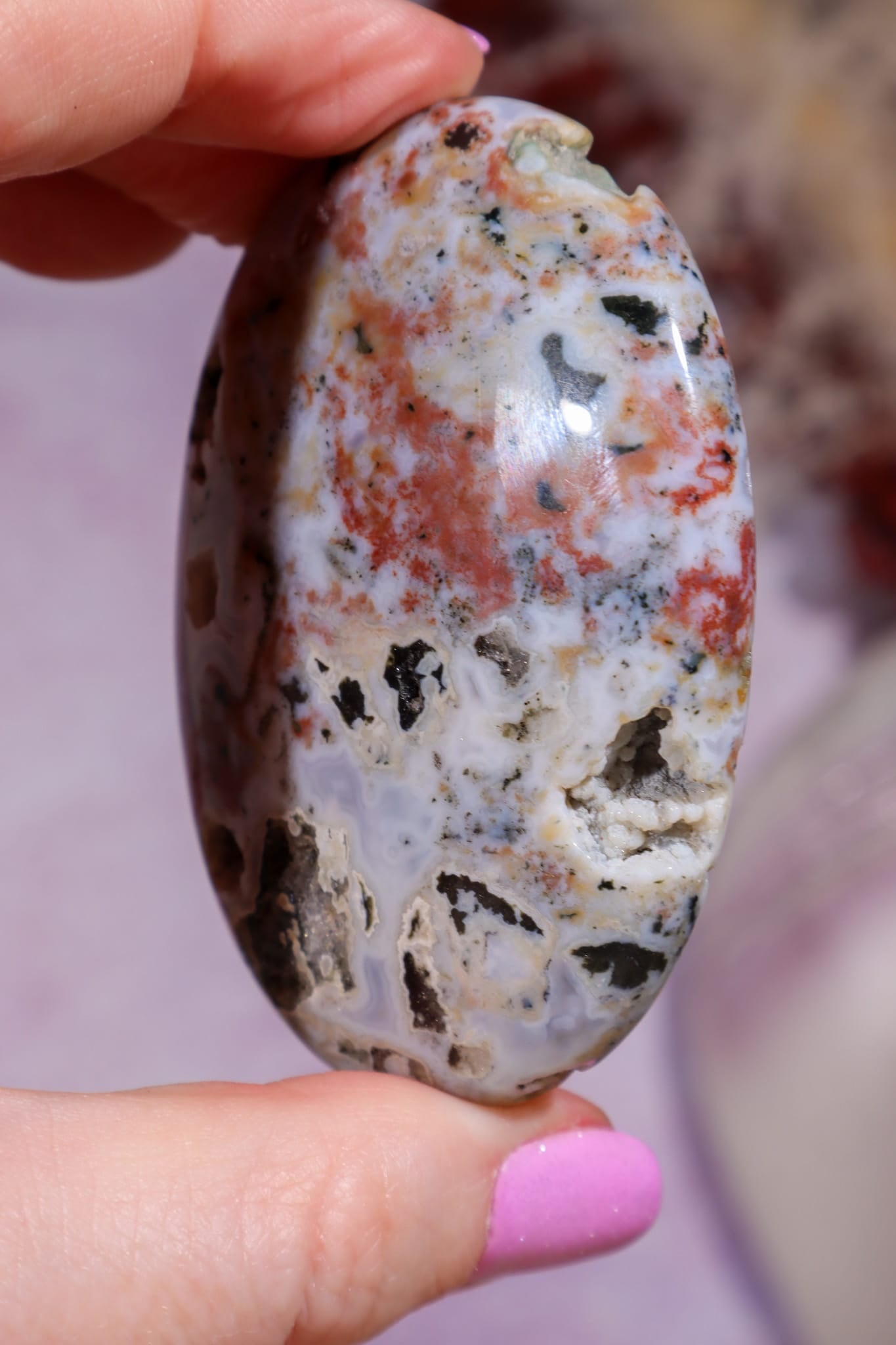 Ocean Jasper Palmstone | 6.7cm | Madagascar Palmstones Tali & Loz Crystals