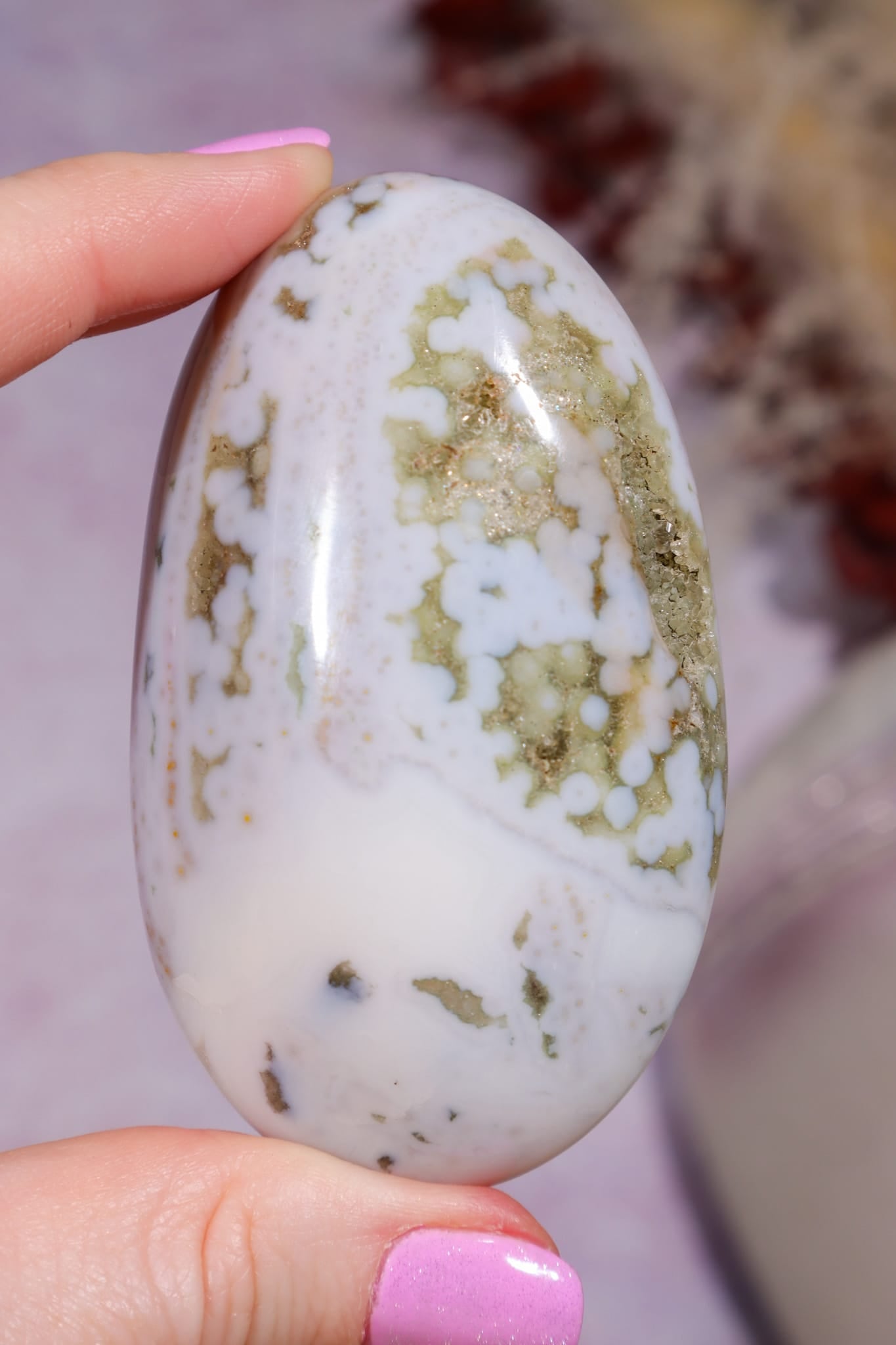 Ocean Jasper Palmstone | 7.3cm | Madagascar Palmstones Tali & Loz Crystals