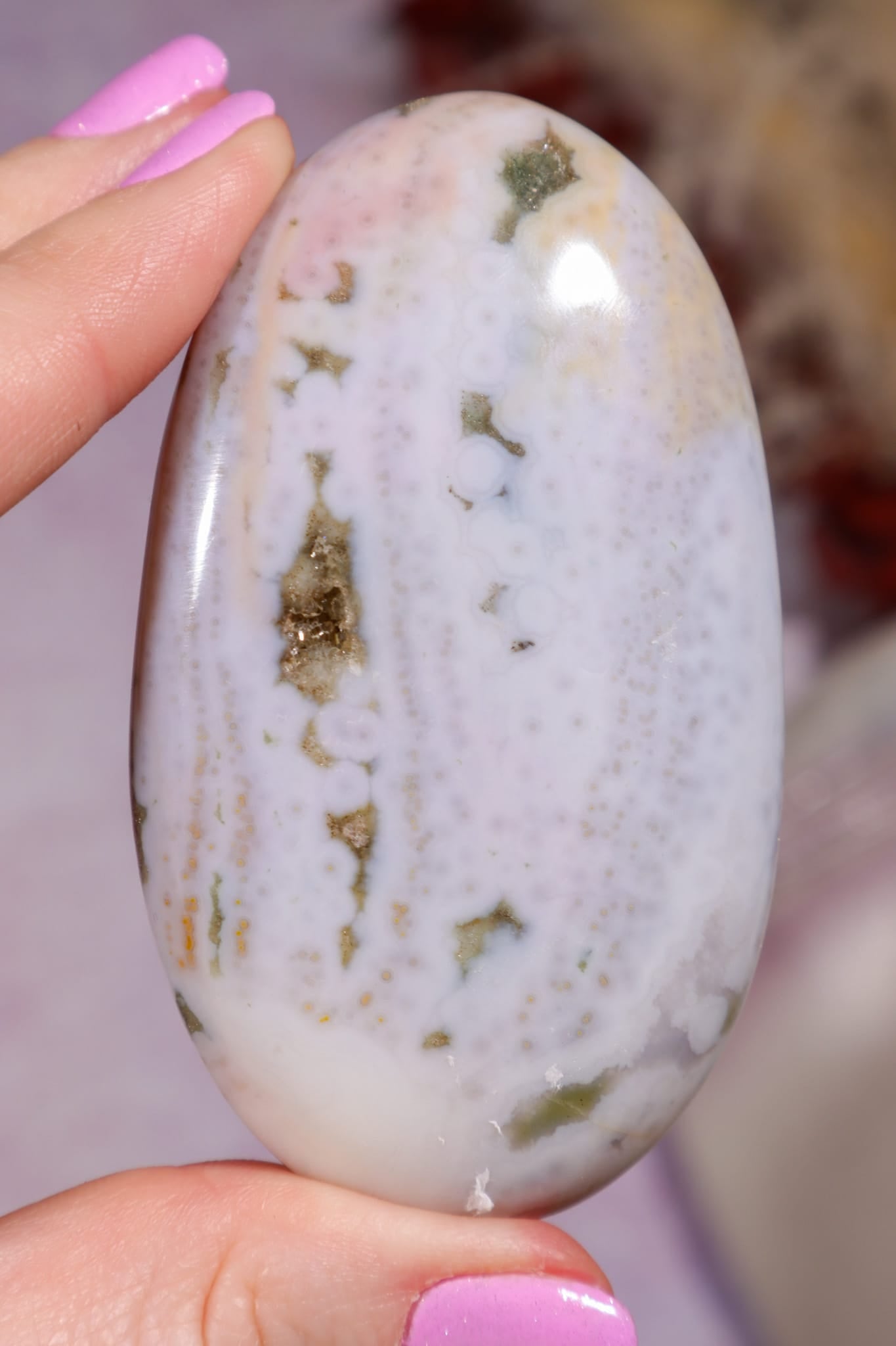 Ocean Jasper Palmstone | 7.3cm | Madagascar Palmstones Tali & Loz Crystals