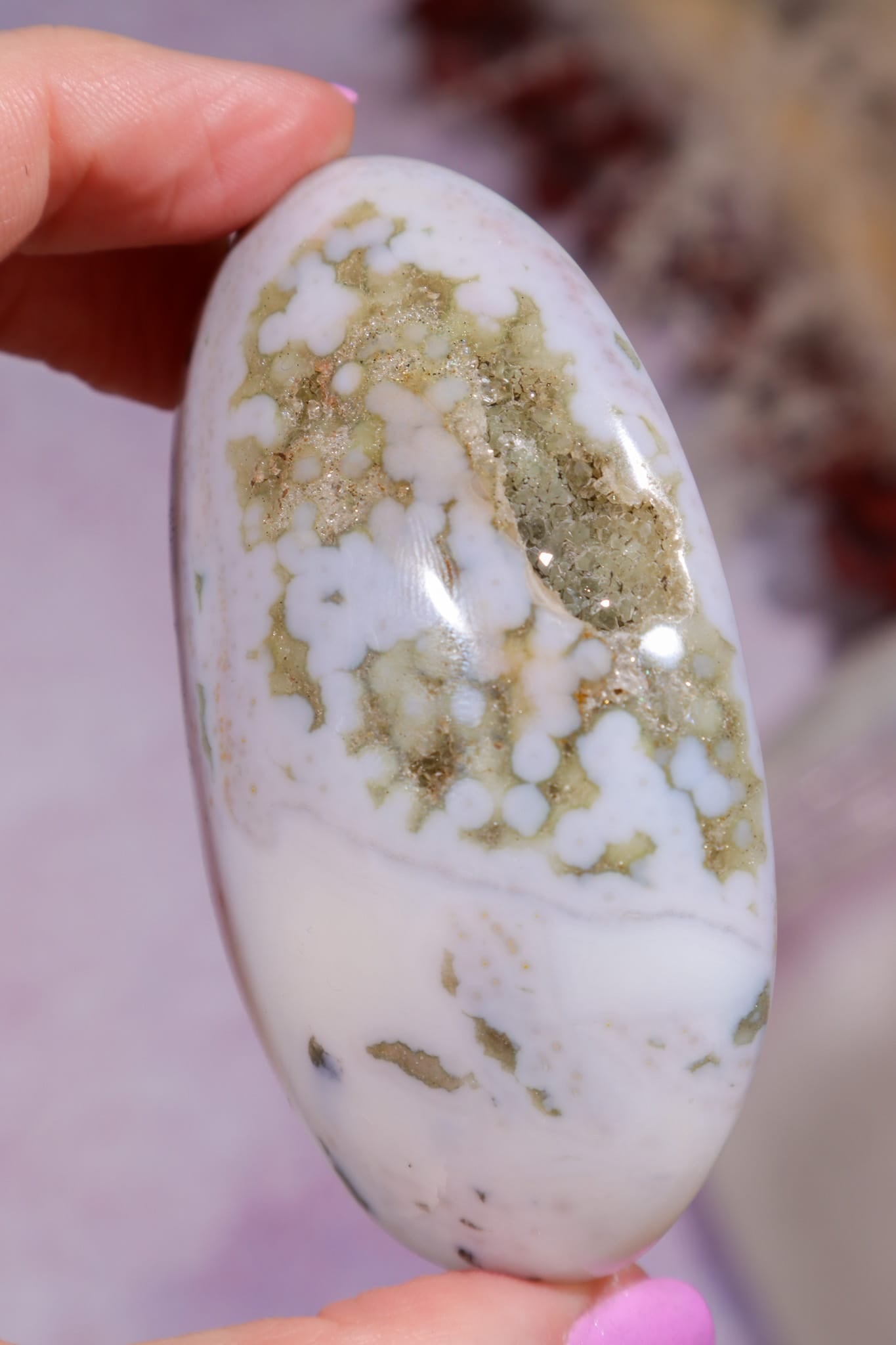 Ocean Jasper Palmstone | 7.3cm | Madagascar Palmstones Tali & Loz Crystals