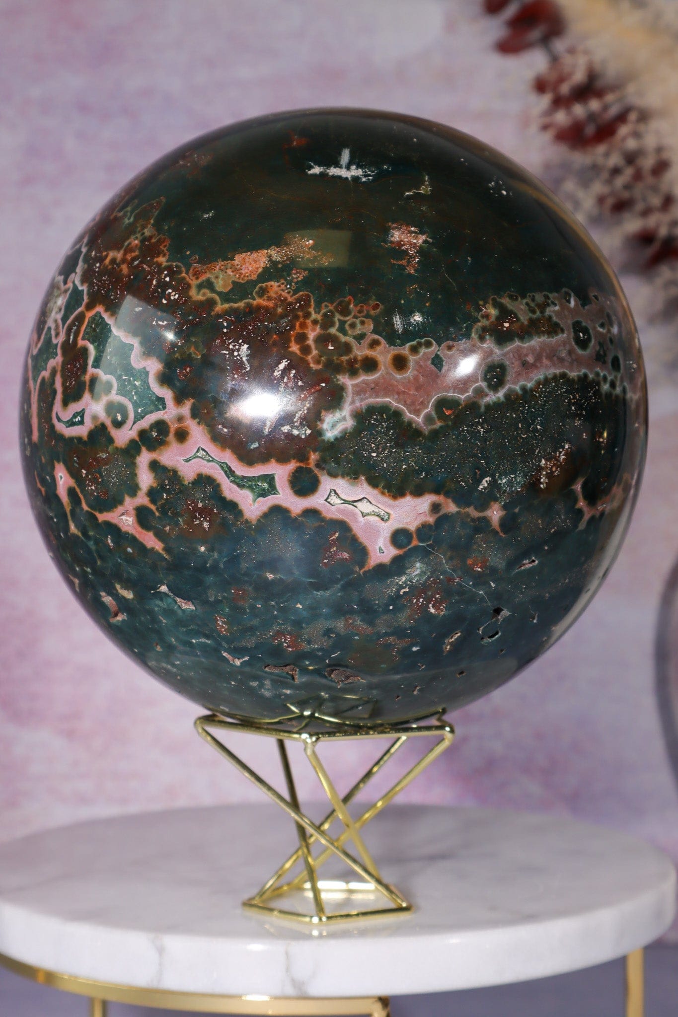 Ocean Jasper Statement Sphere 3.2KG spheres Tali & Loz Crystals