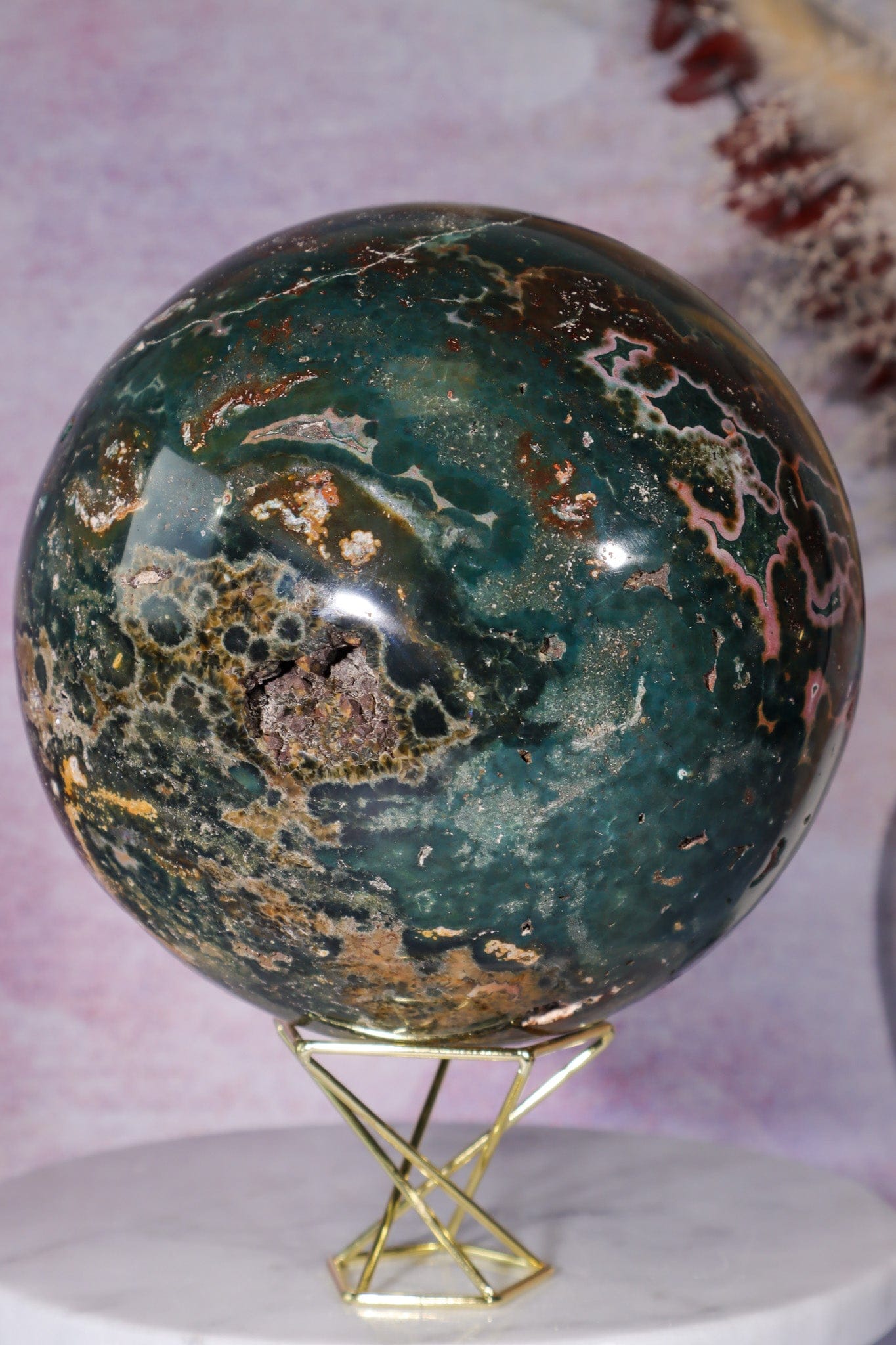 Ocean Jasper Statement Sphere 3.2KG spheres Tali & Loz Crystals