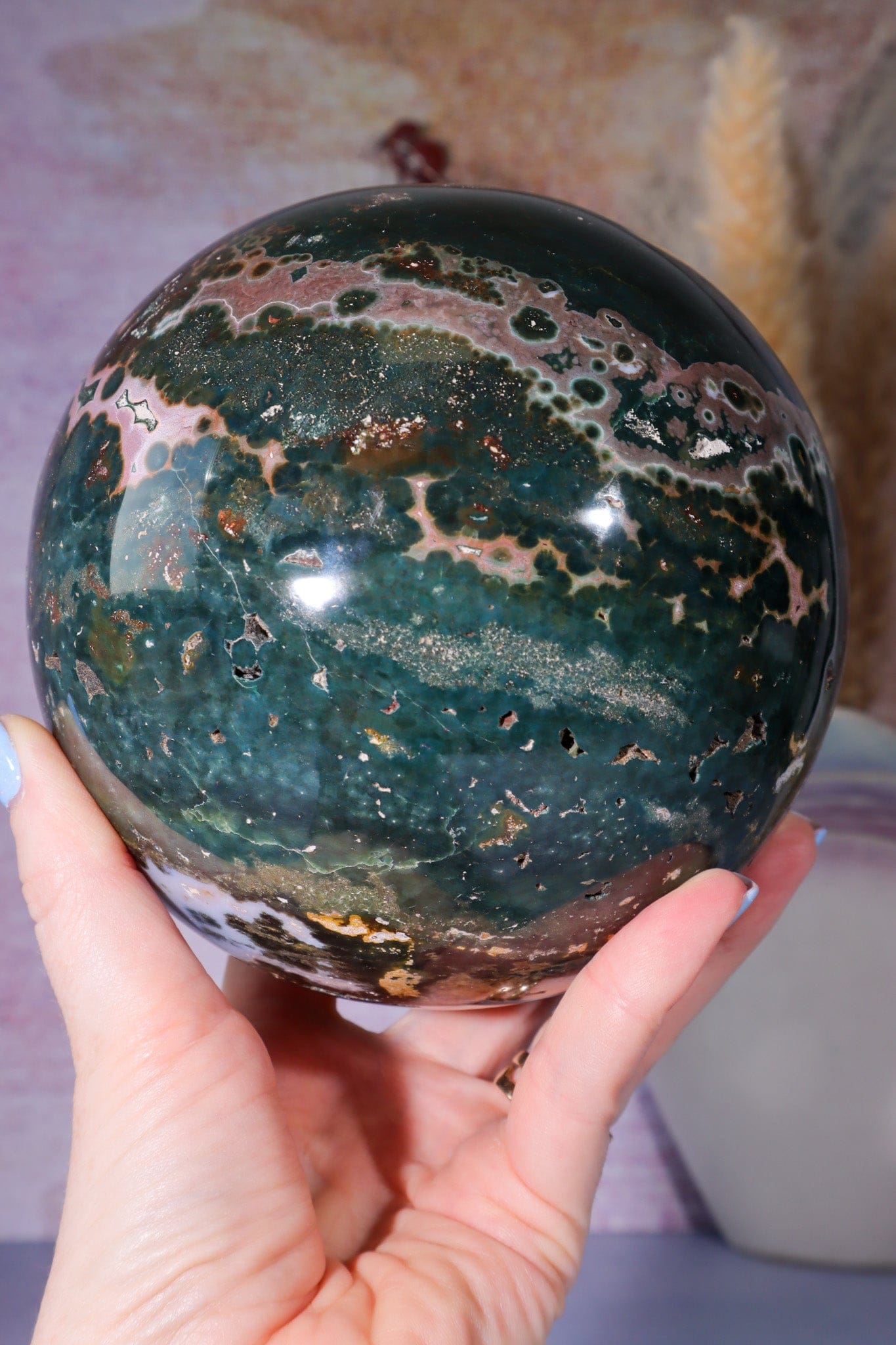 Ocean Jasper Statement Sphere 3.2KG spheres Tali & Loz Crystals