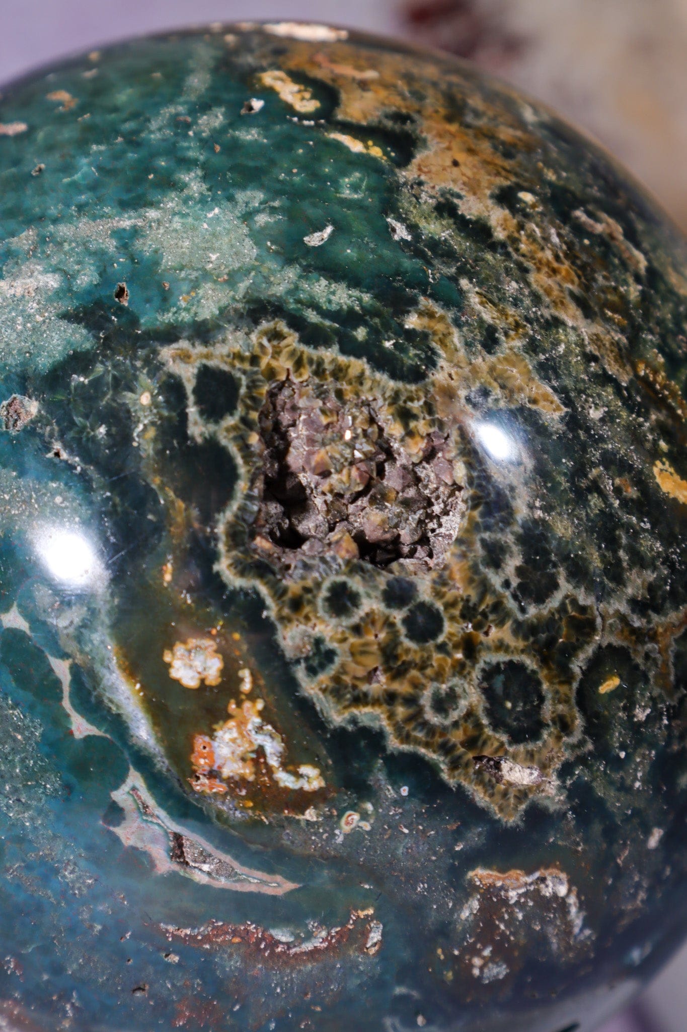 Ocean Jasper Statement Sphere 3.2KG spheres Tali & Loz Crystals