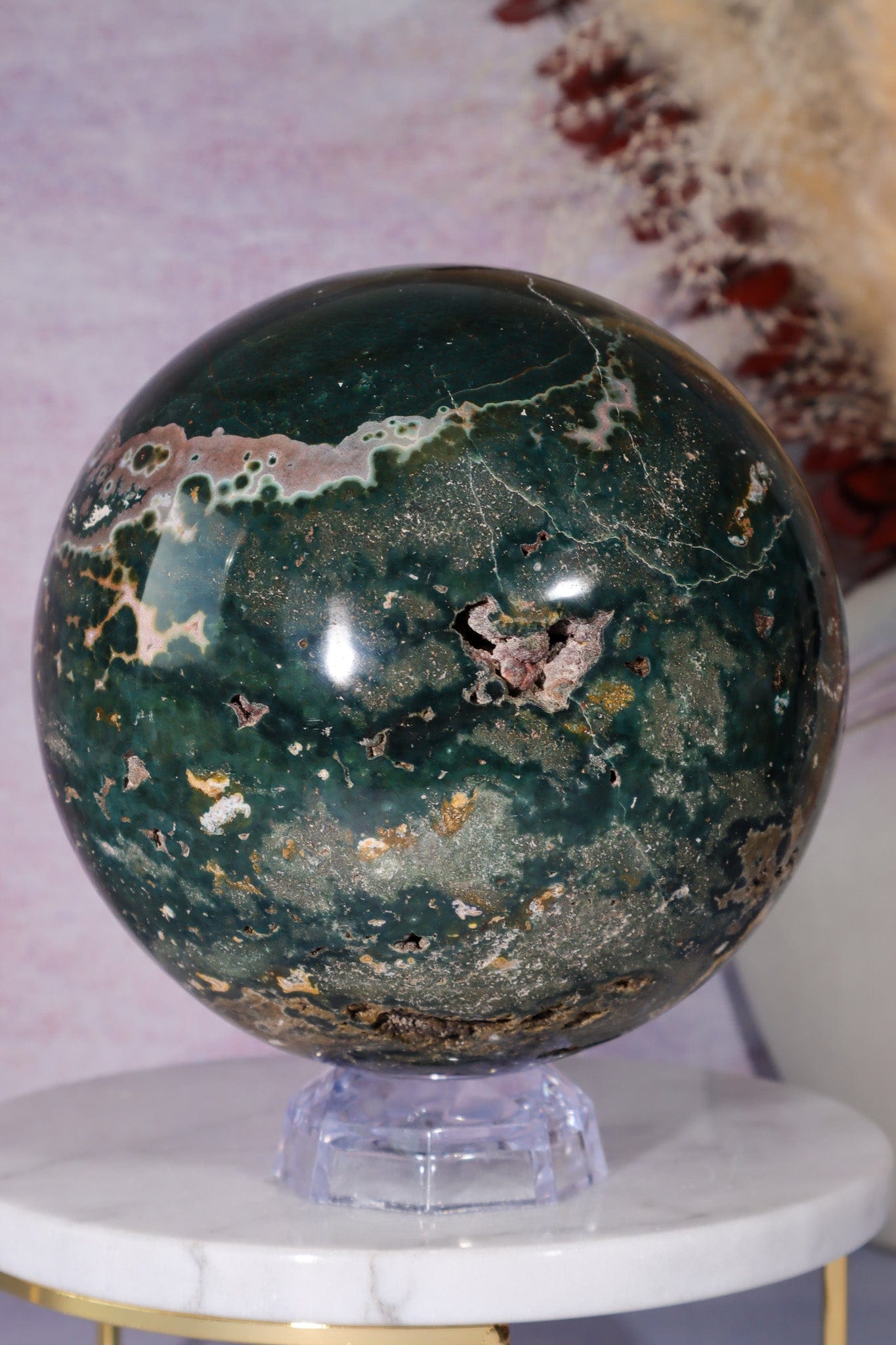 Ocean Jasper Statement Sphere 3.2KG spheres Tali & Loz Crystals