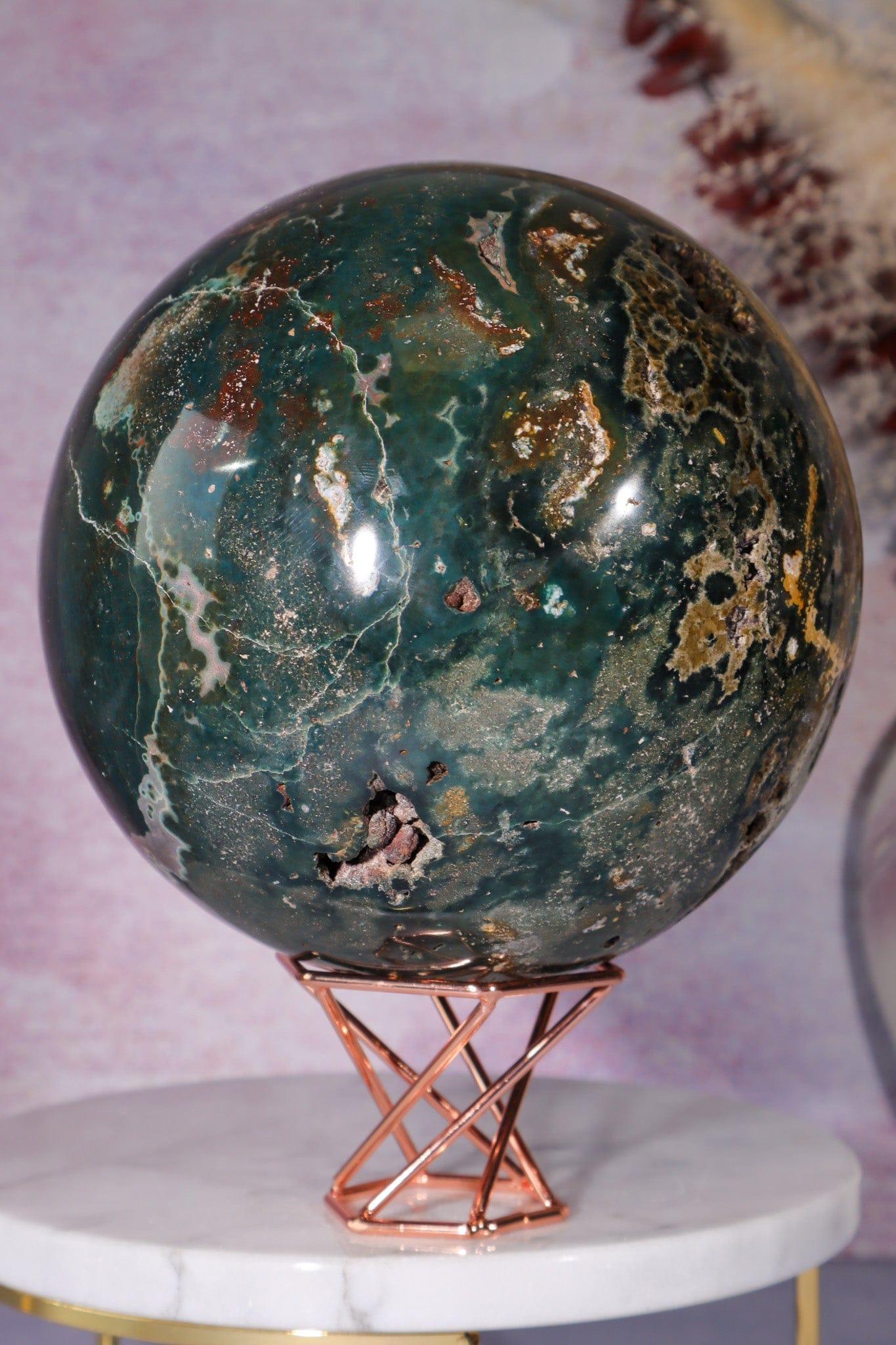 Ocean Jasper Statement Sphere 3.2KG spheres Tali & Loz Crystals
