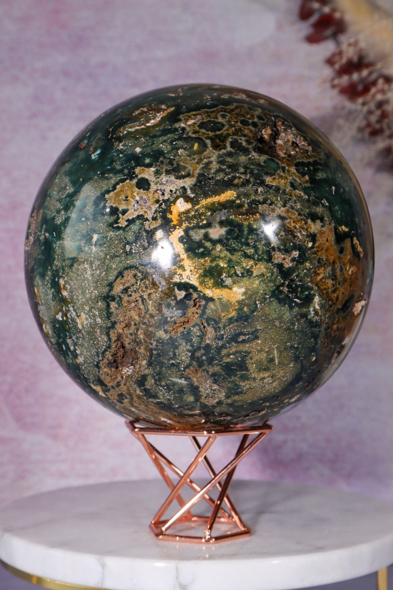 Ocean Jasper Statement Sphere 3.2KG spheres Tali & Loz Crystals