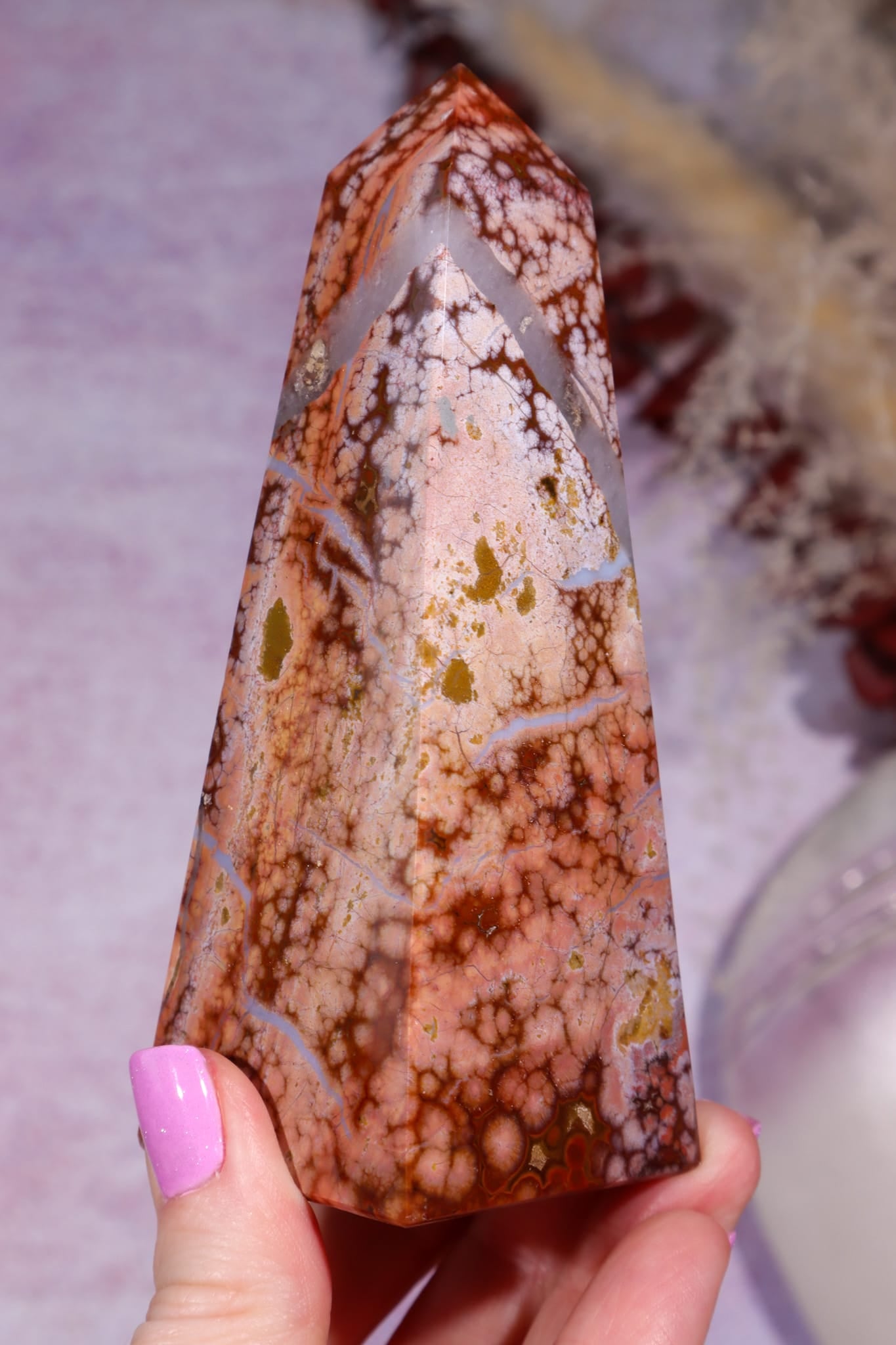 Ocean Jasper Tower | 118mm | Madagascar Towers Tali & Loz Crystals