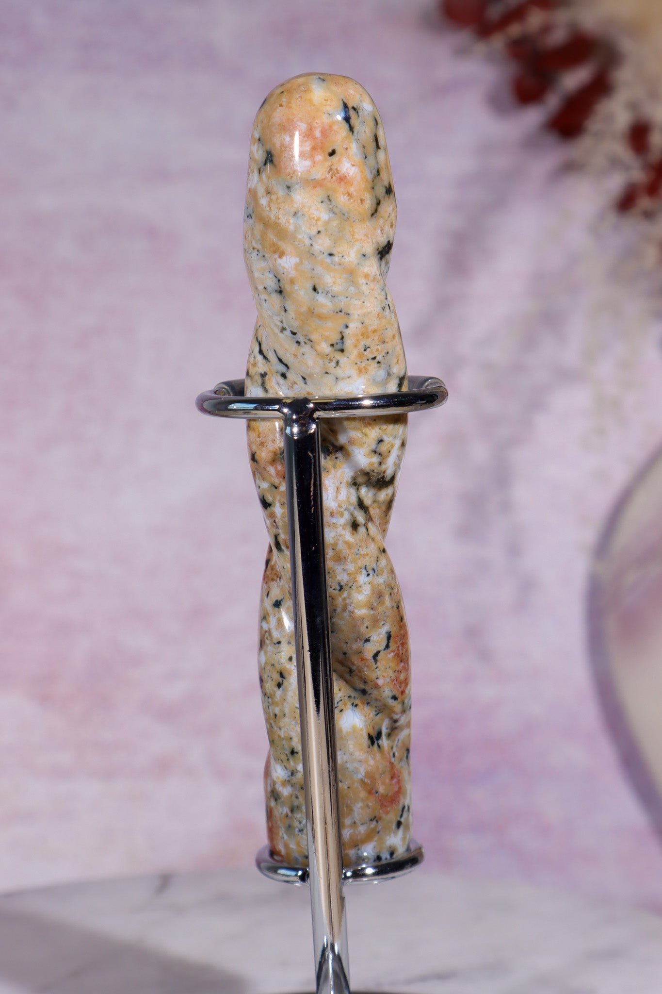 Ocean Jasper Twisted Wand | 120mm | Old Collection Wand Tali & Loz Crystals