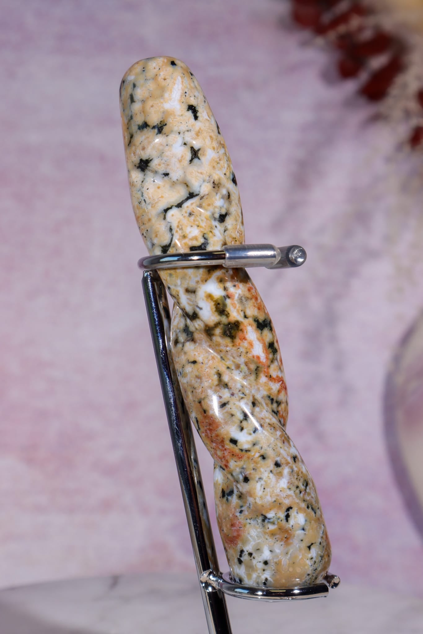 Ocean Jasper Twisted Wand | 120mm | Old Collection Wand Tali & Loz Crystals