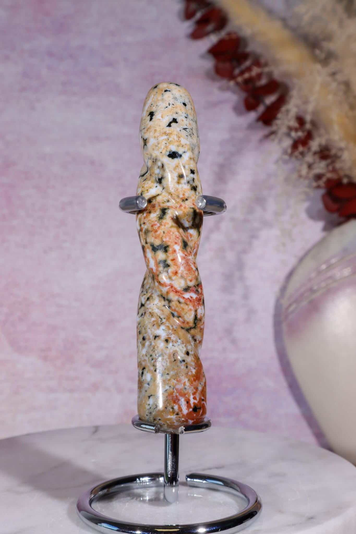 Ocean Jasper Twisted Wand | 120mm | Old Collection Wand Tali & Loz Crystals